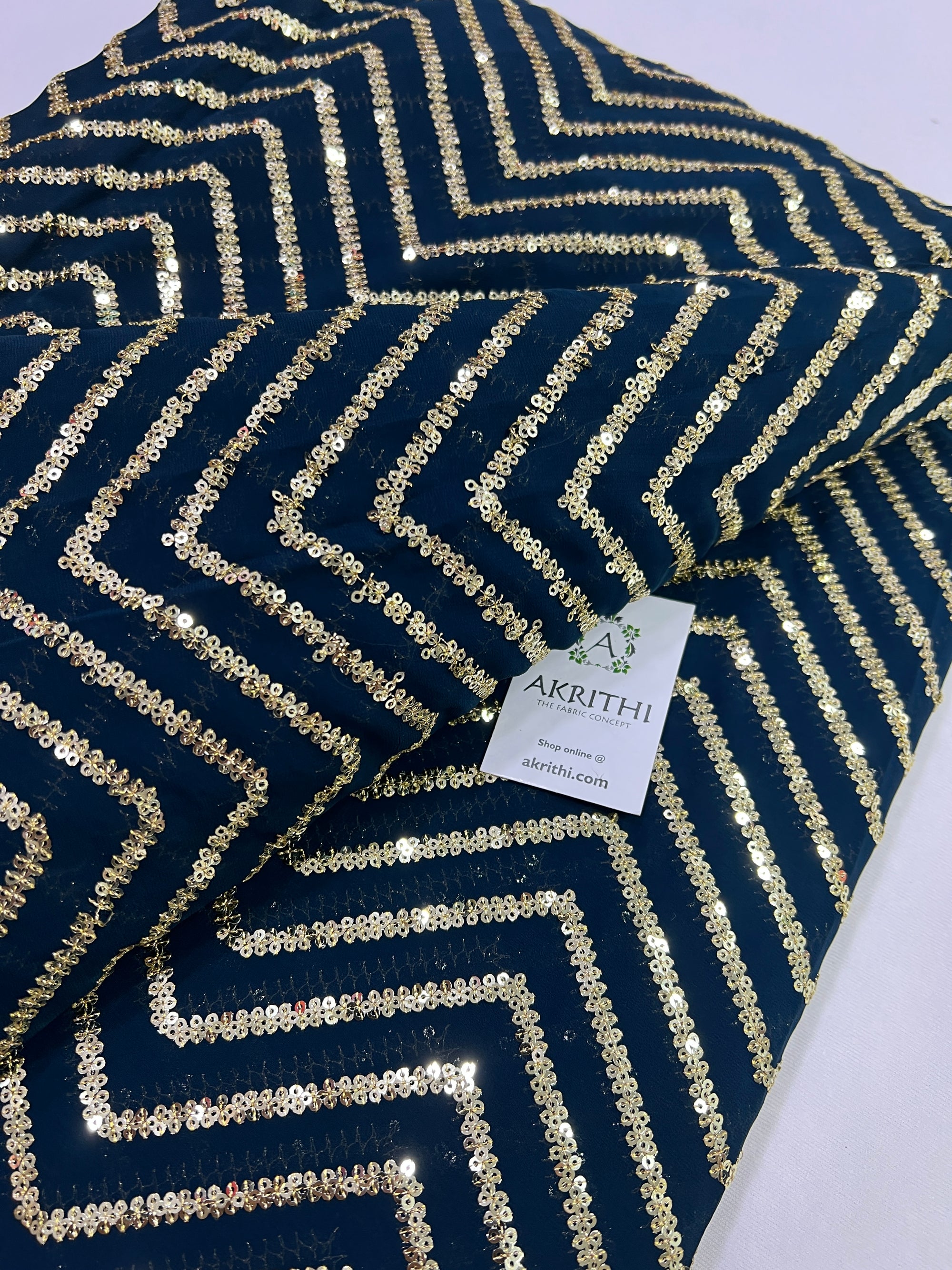 Embroidery on georgette fabric
