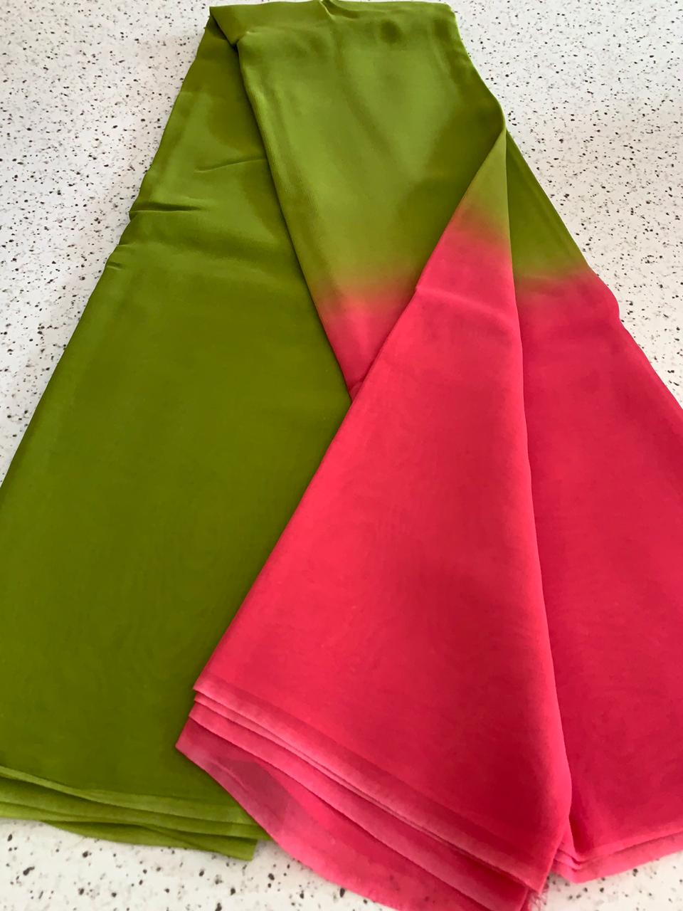 Shaded georgette saree