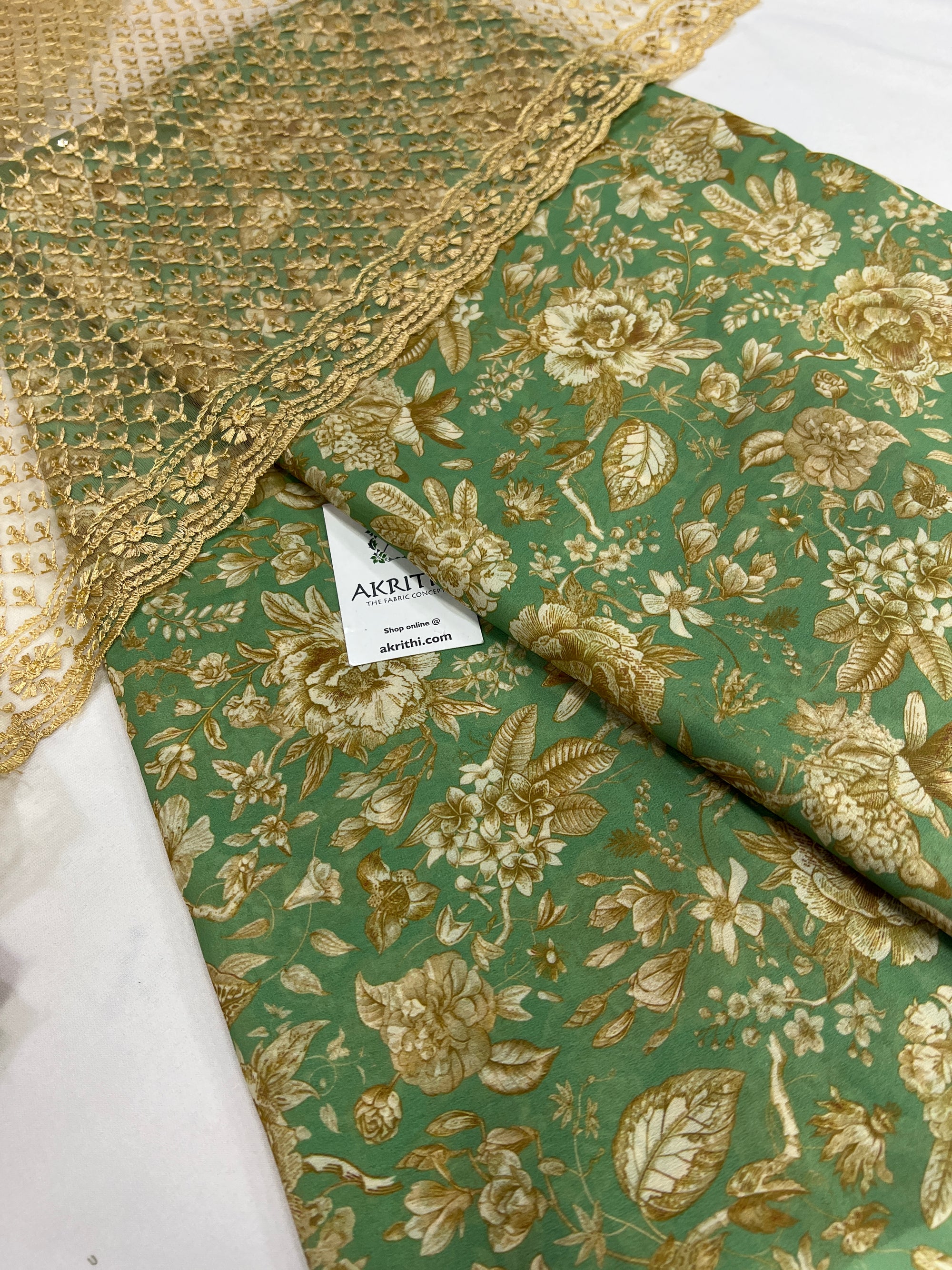 Digital printed georgette saree