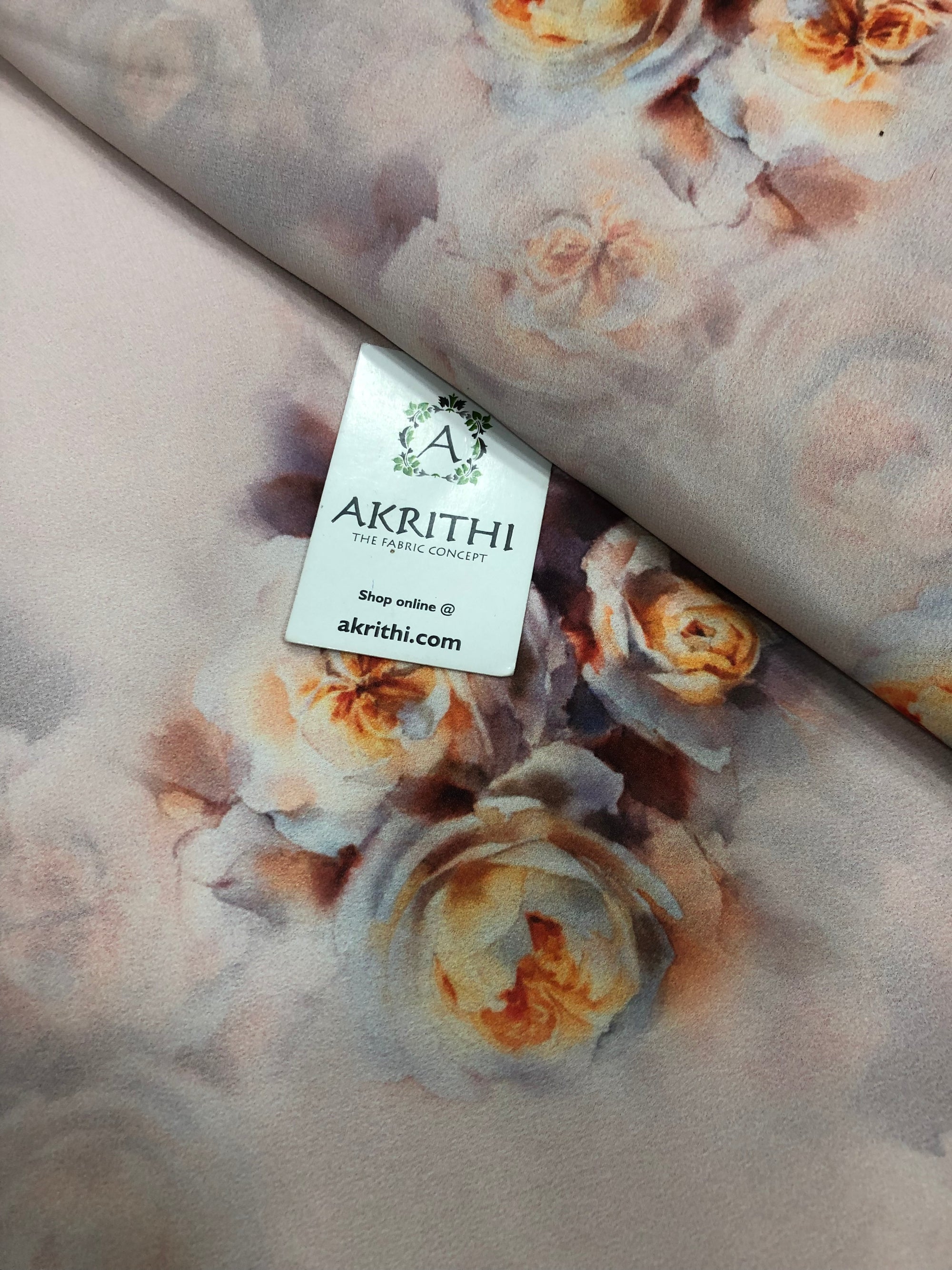 Digital floral printed georgette fabric