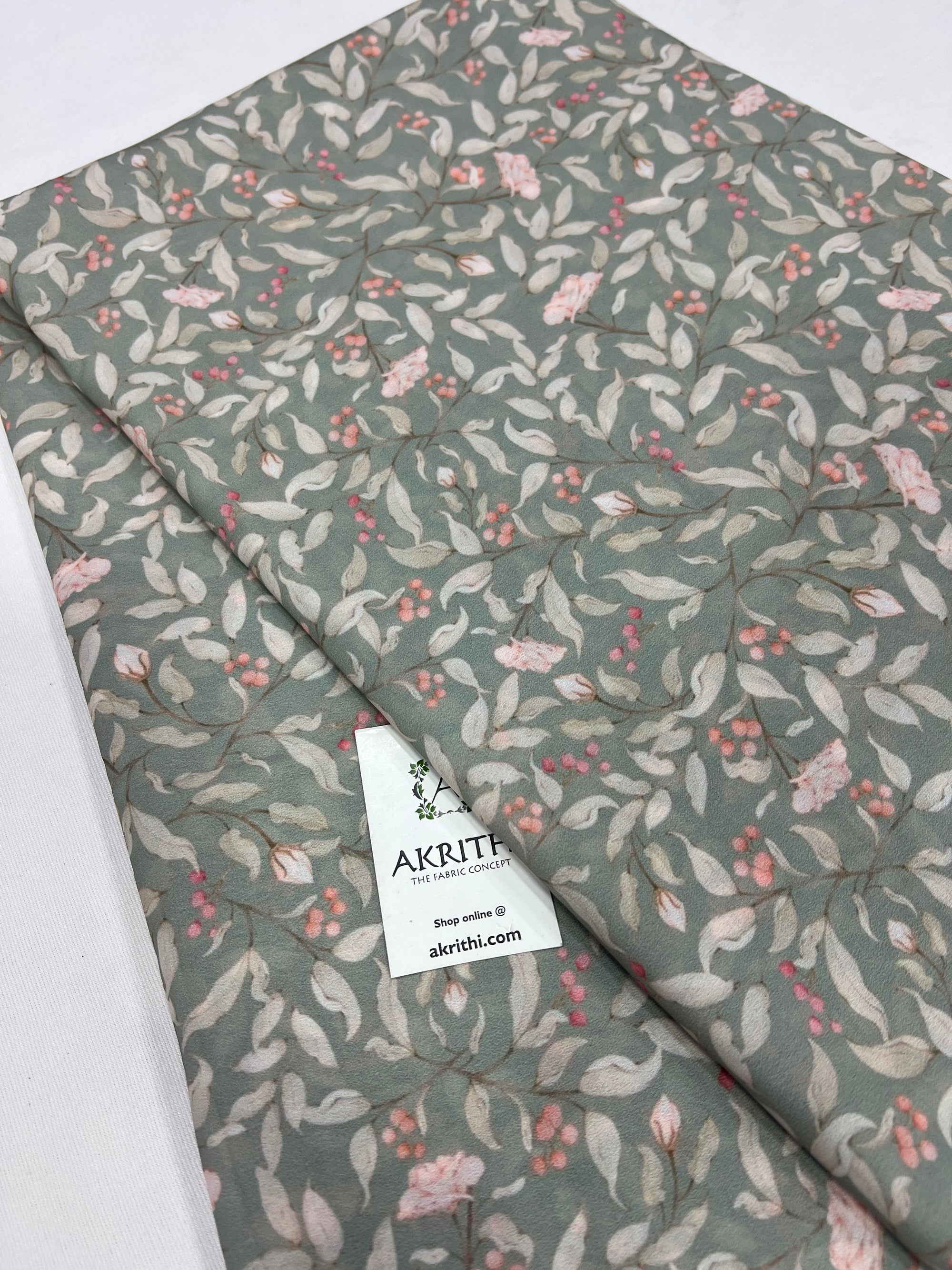 Digital floral printed georgette fabric