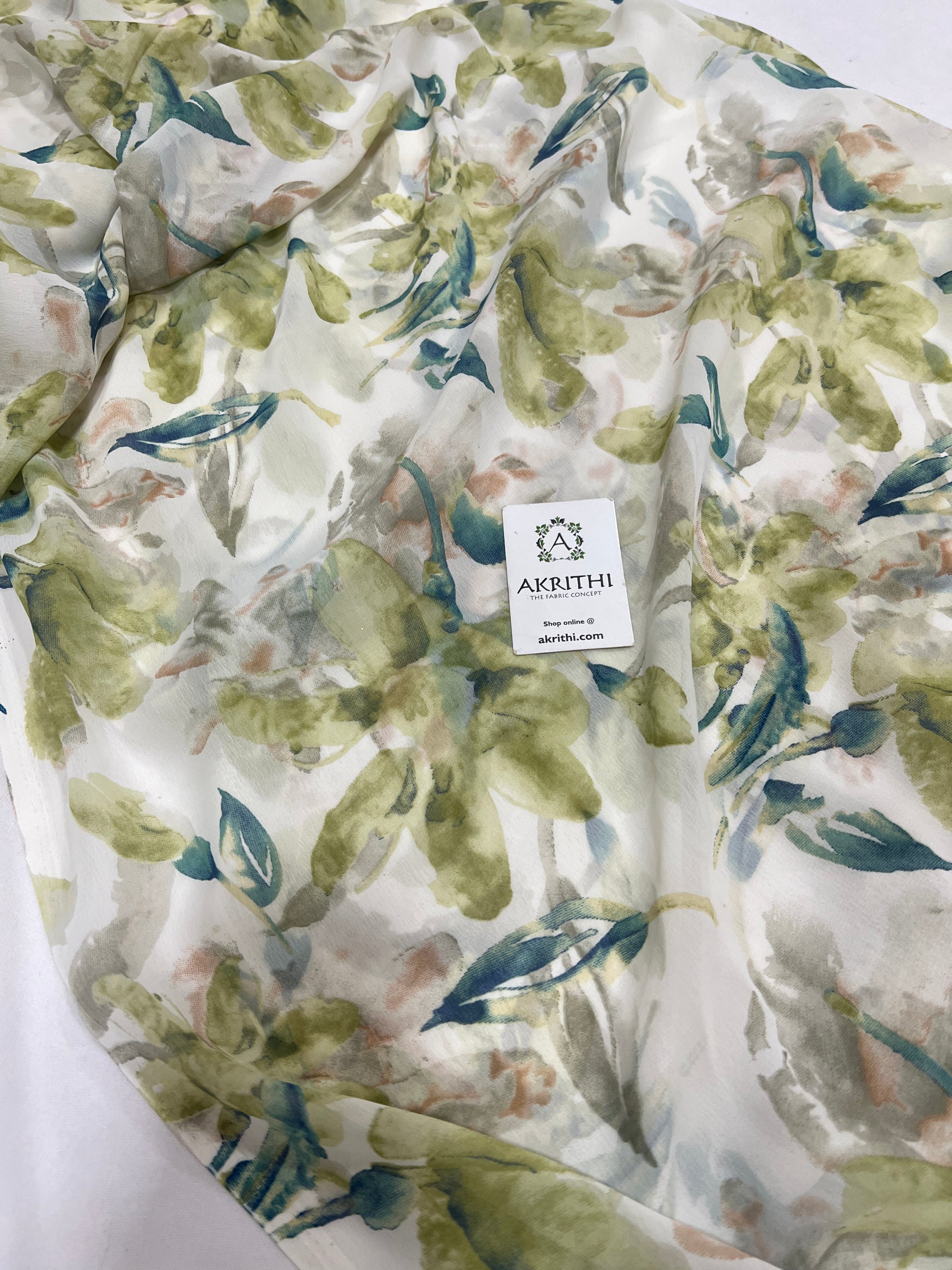 Digital floral printed georgette fabric