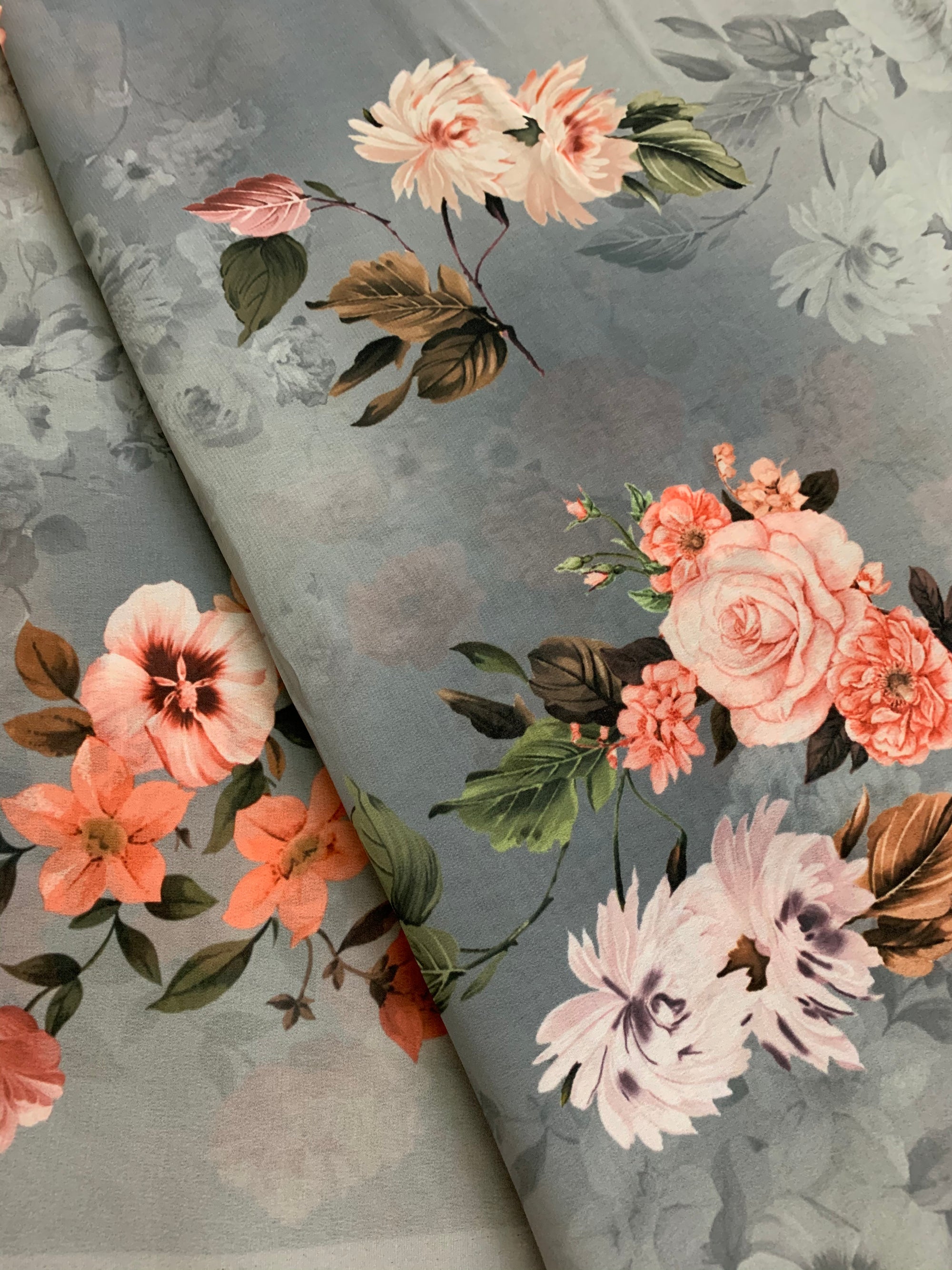Digital floral Printed georgette fabric