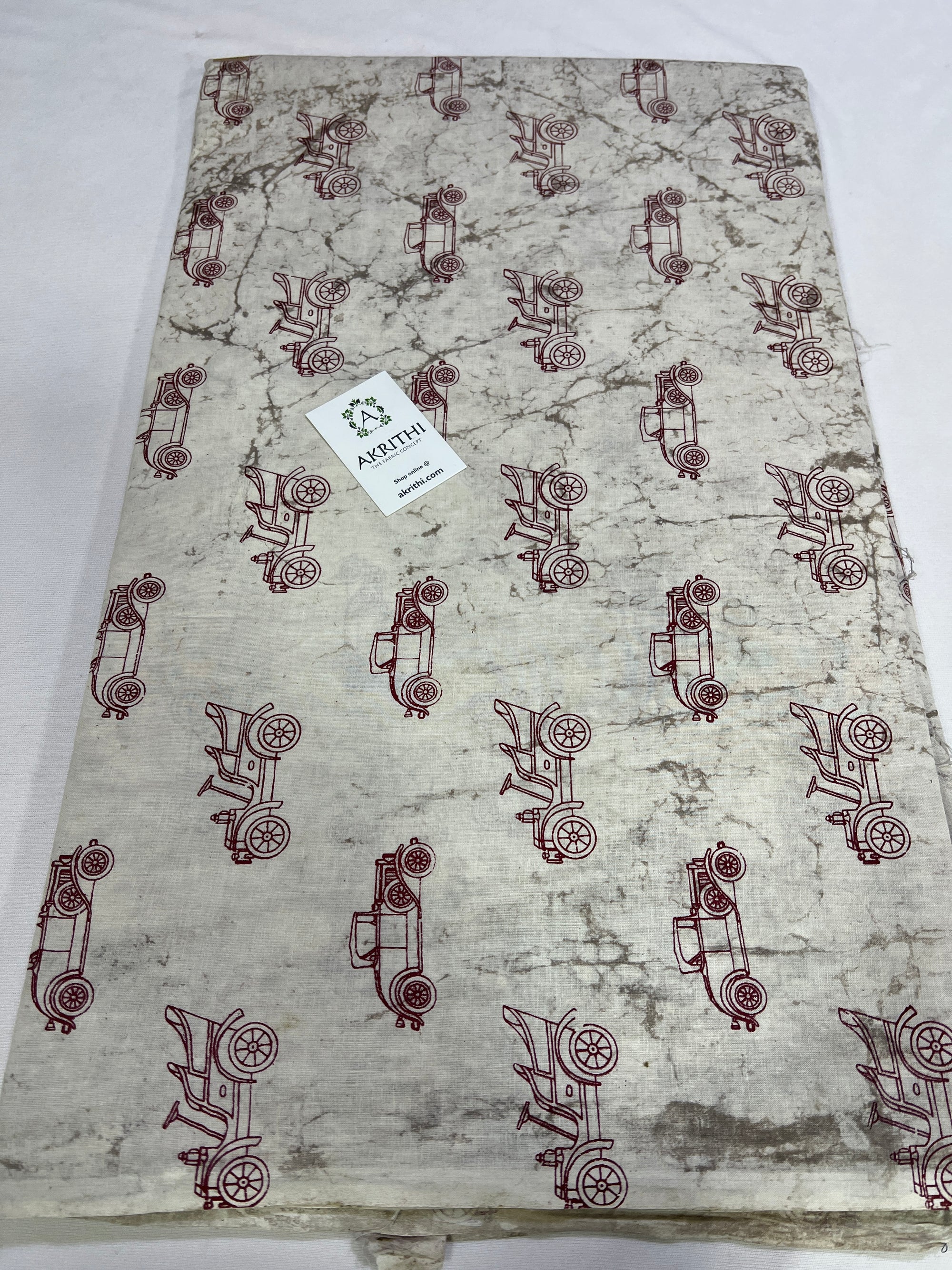 Dabu printed pure cotton fabric