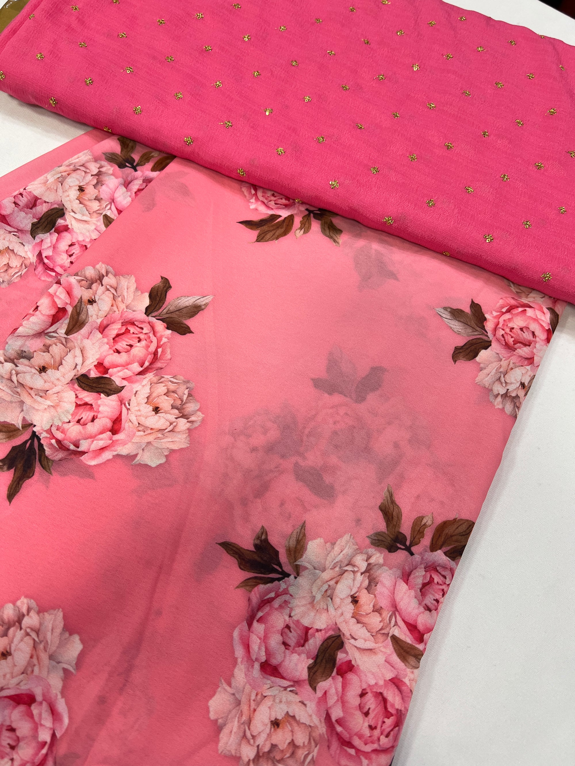 Digital printed georgette saree