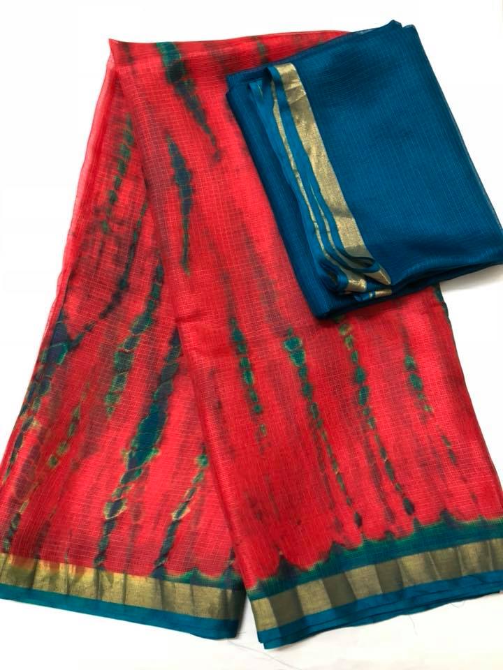 Pure kota silk saree, pure silk saree, tie and dye saree , tie and dye kota silk saree, shibori saree online.