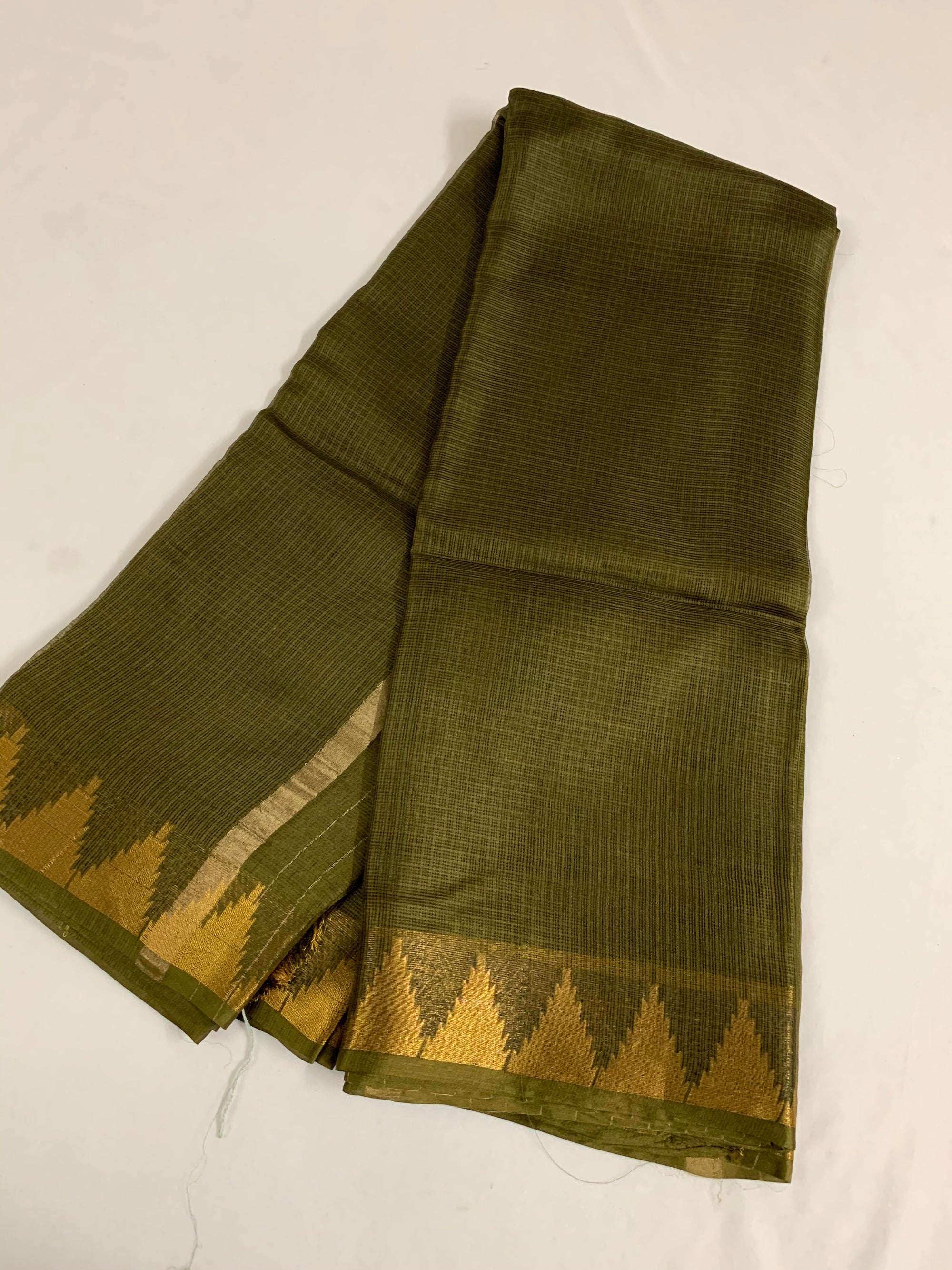 Pure kota silk saree with temple border