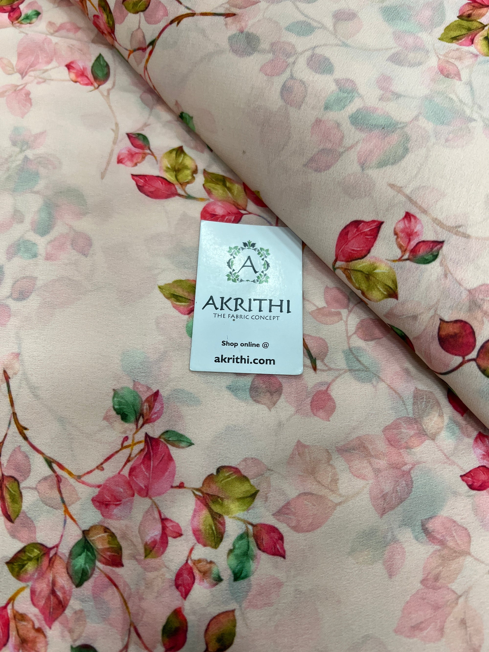 Digital floral printed georgette fabric