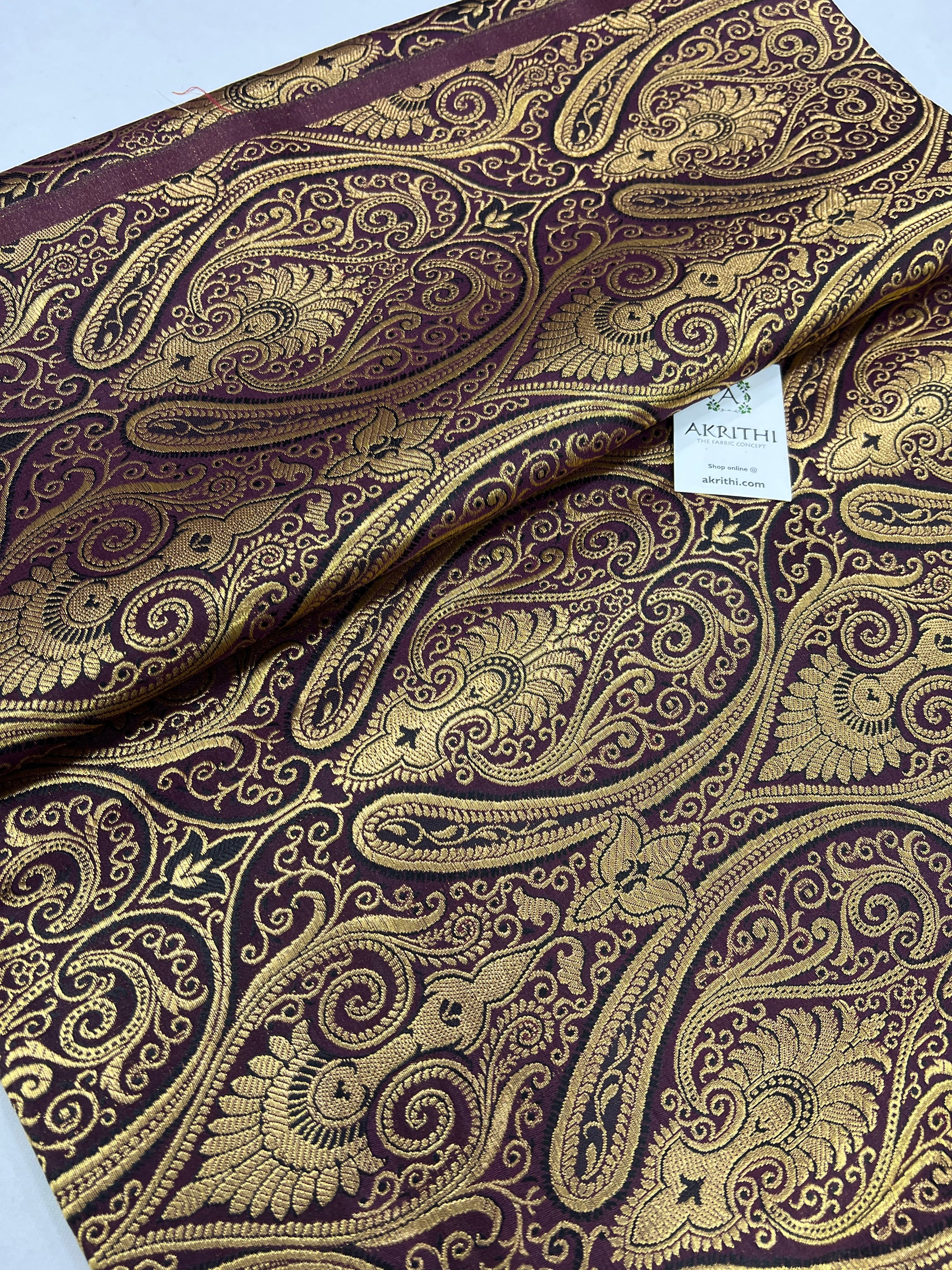 Handloom Banarasi brocade fabric