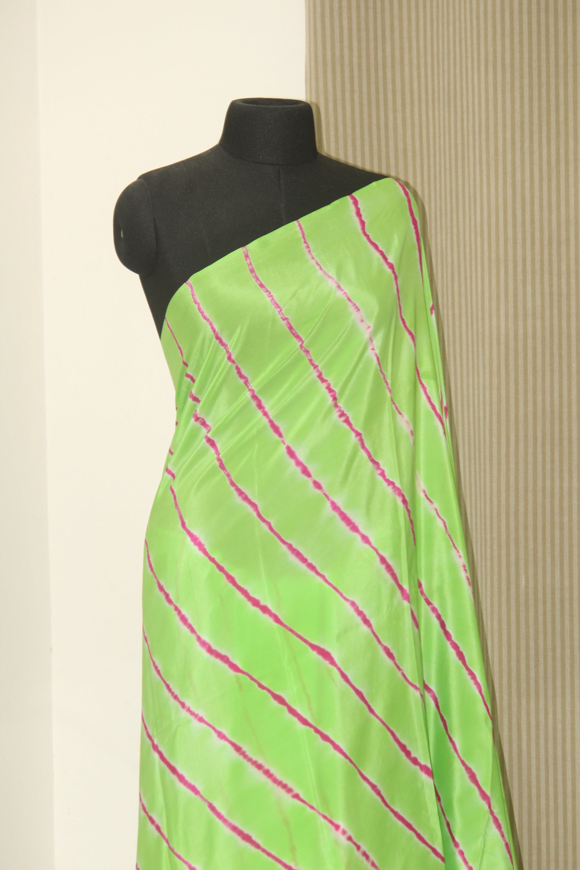 Leheriya pure silk crepe saree