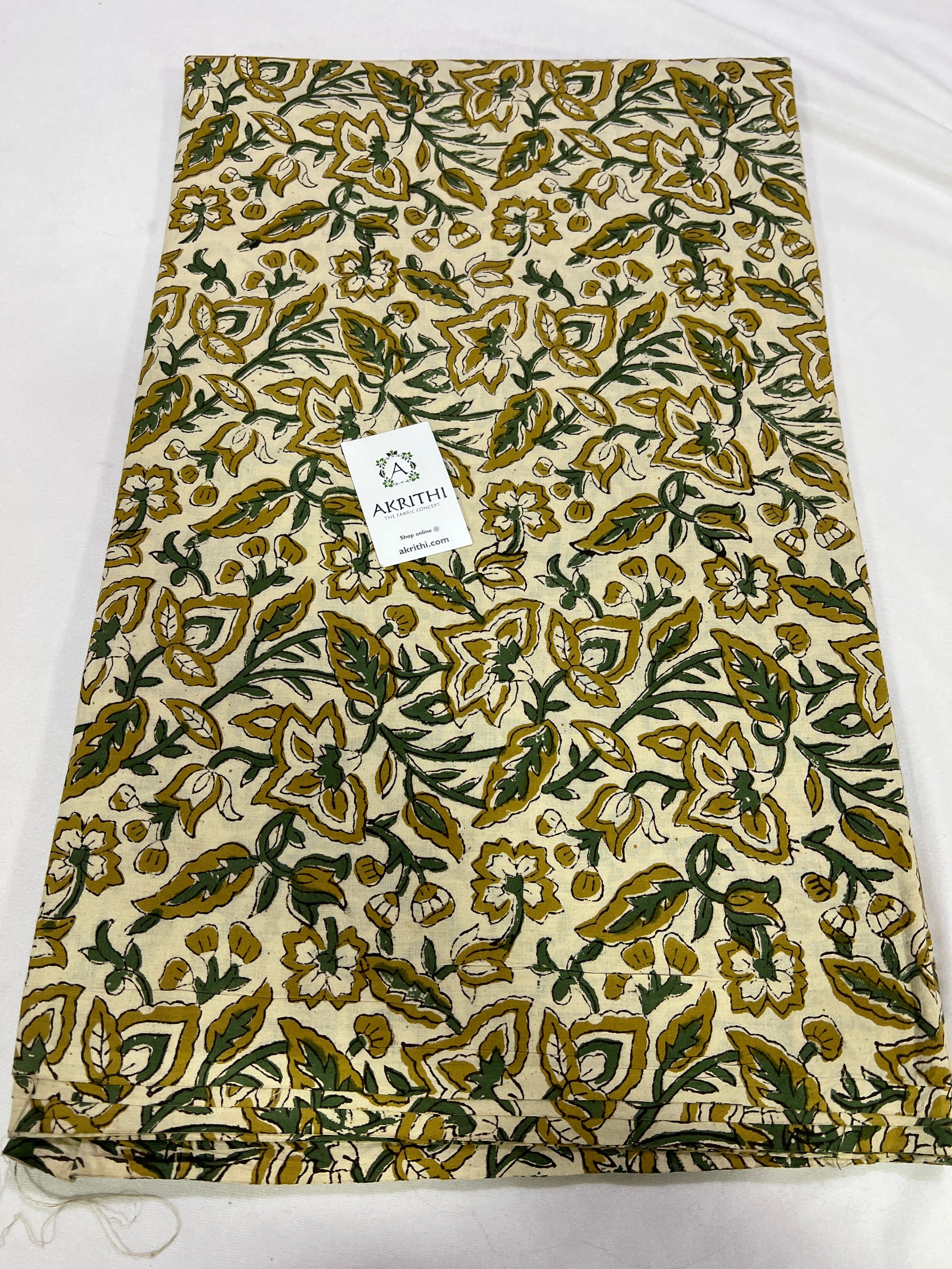 Hand block Printed pure cotton fabric