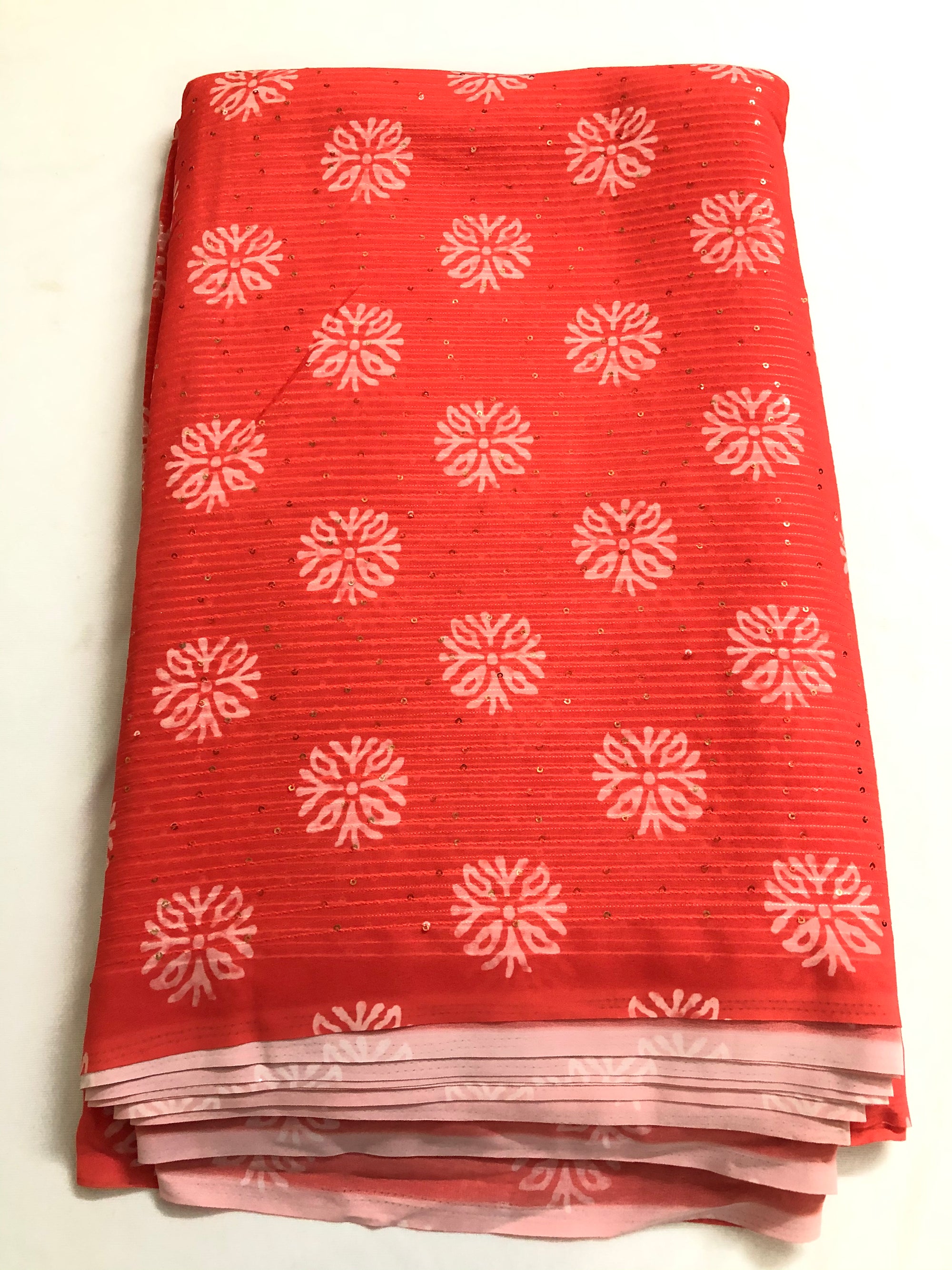 Embroidery on georgette saree