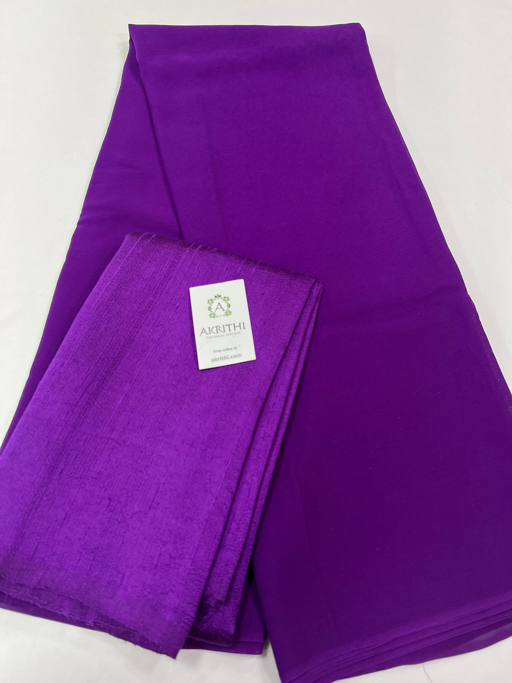 Pure silk crepe saree
