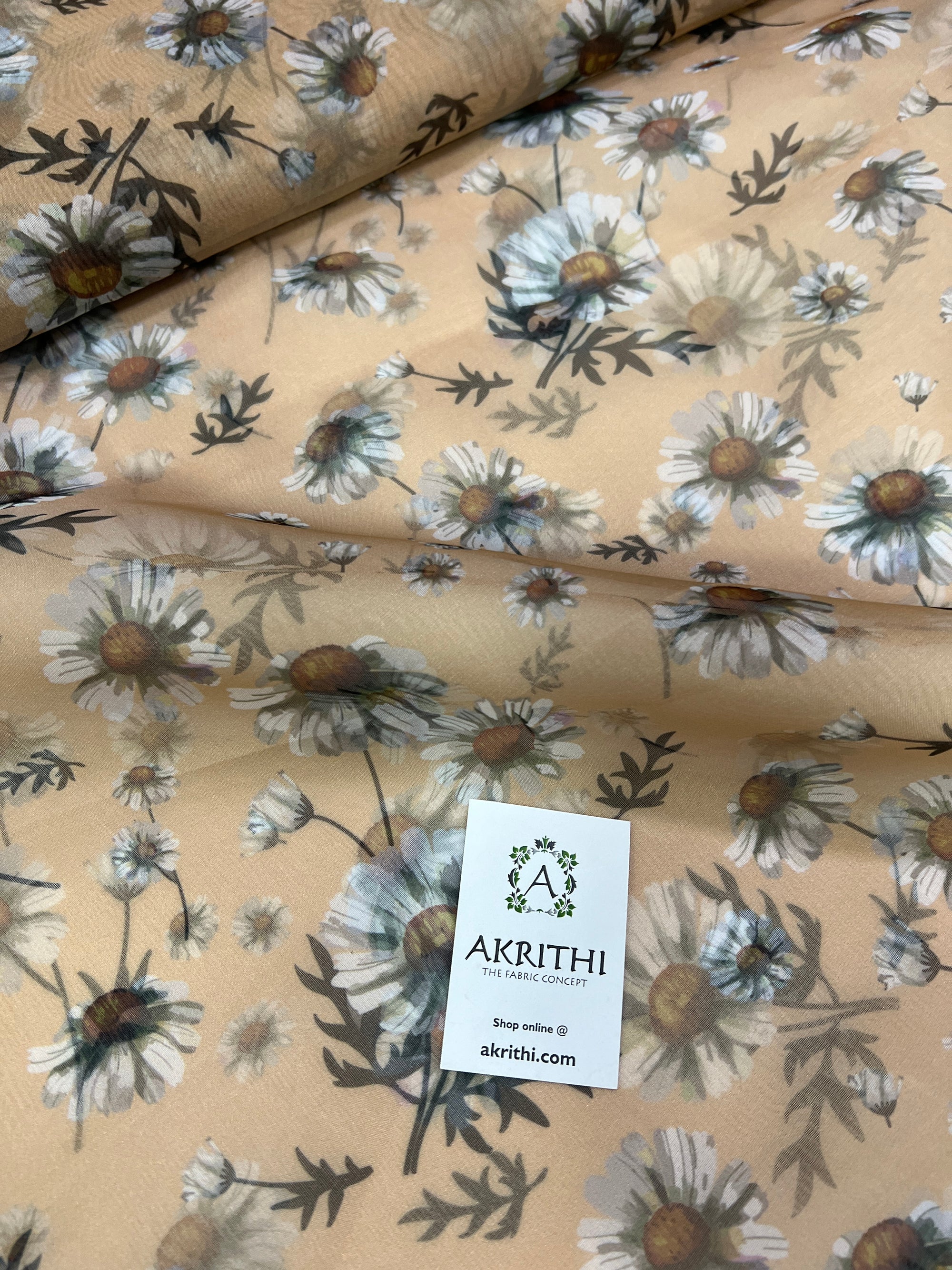 Digital floral Printed organza fabric