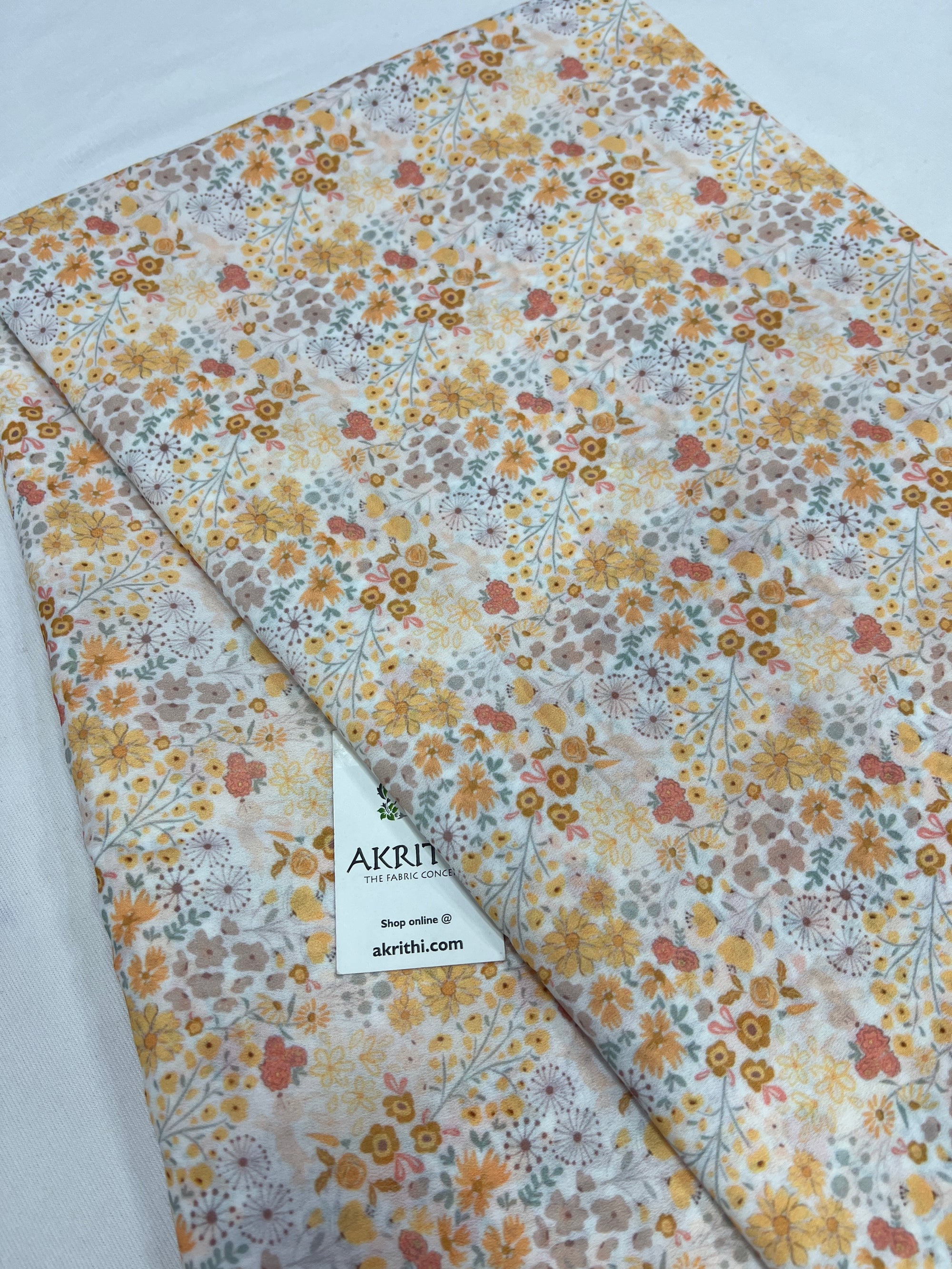 Digital printed georgette saree