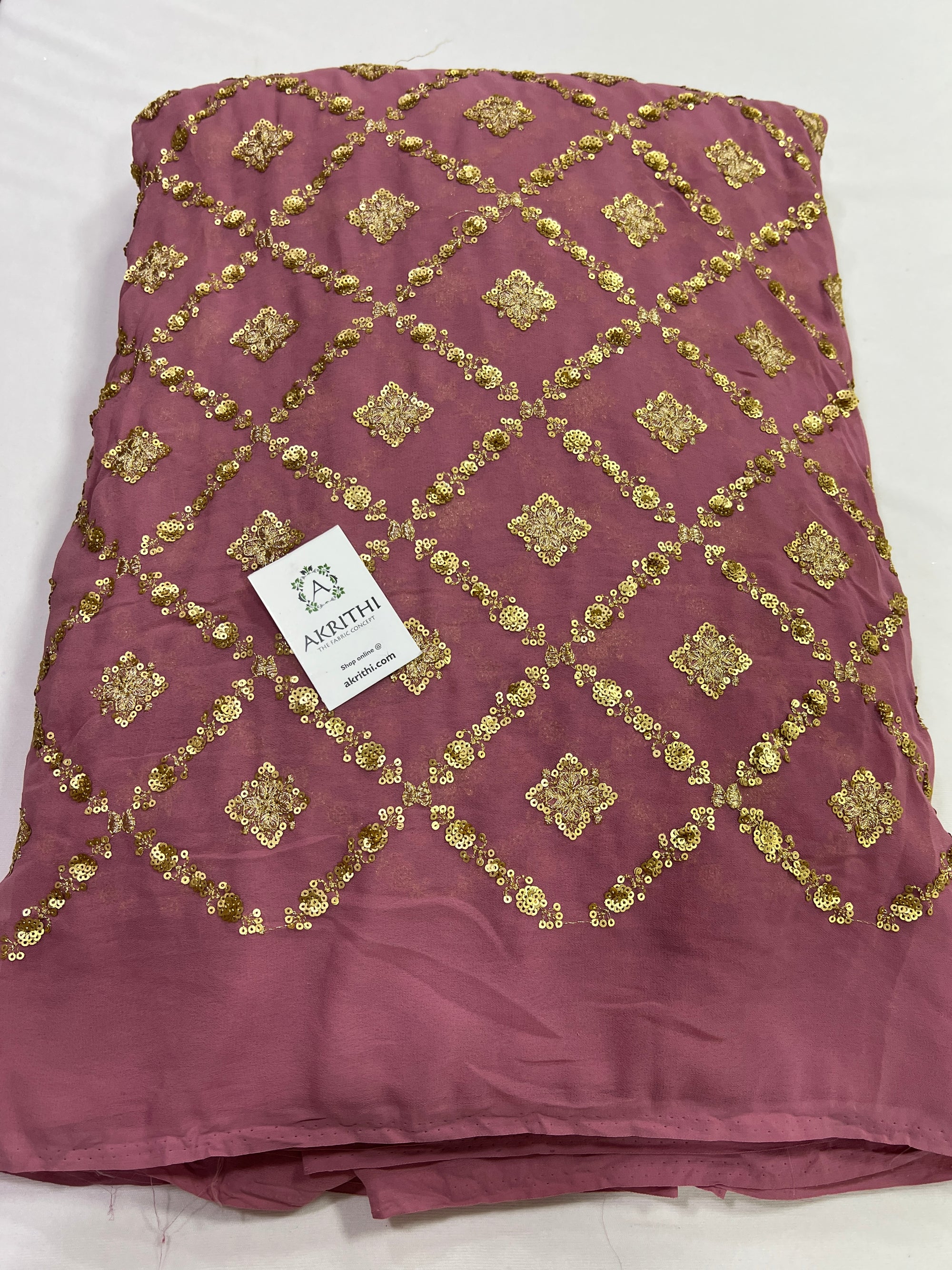 Embroidery on georgette fabric