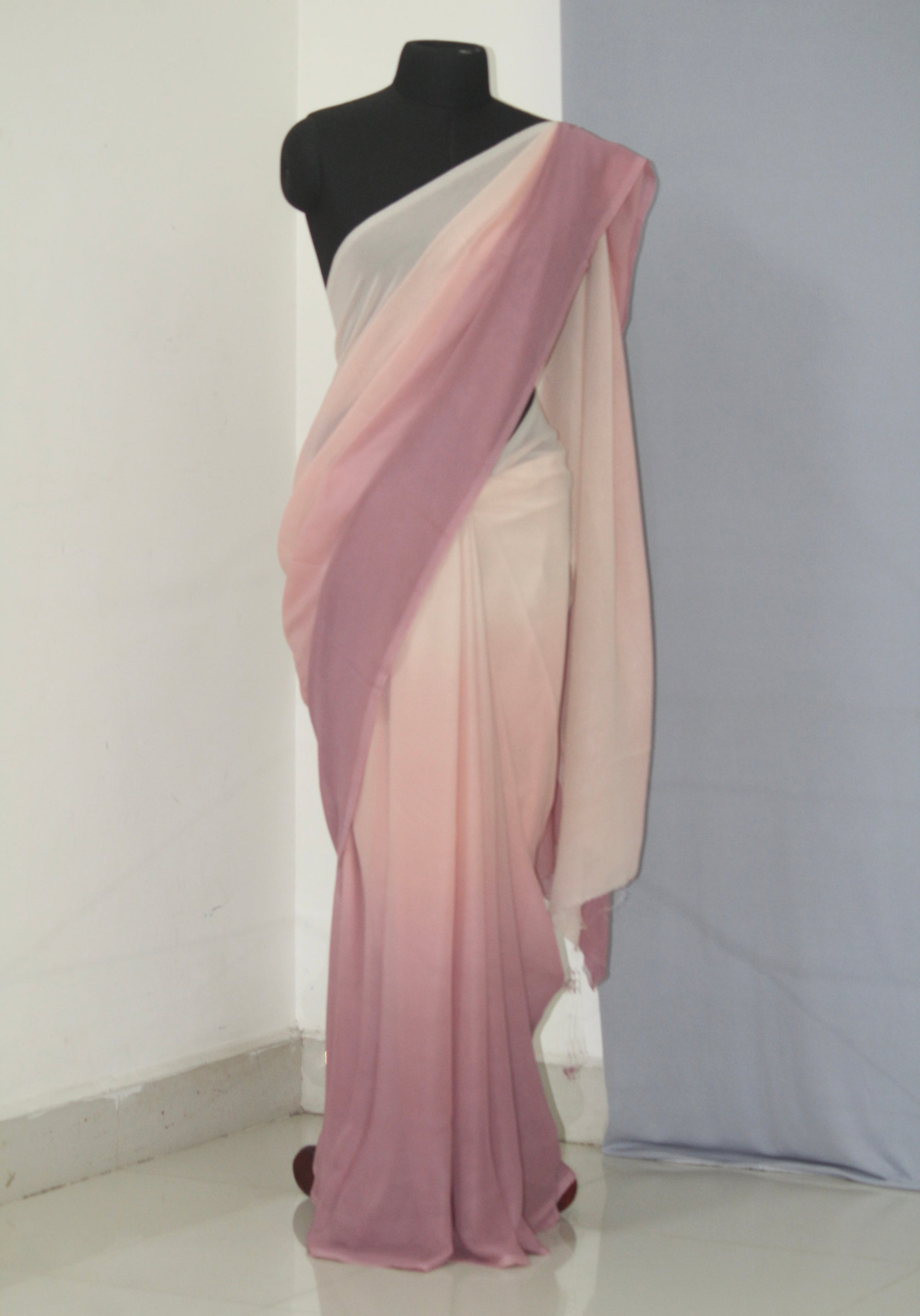 Shaded georgette saree