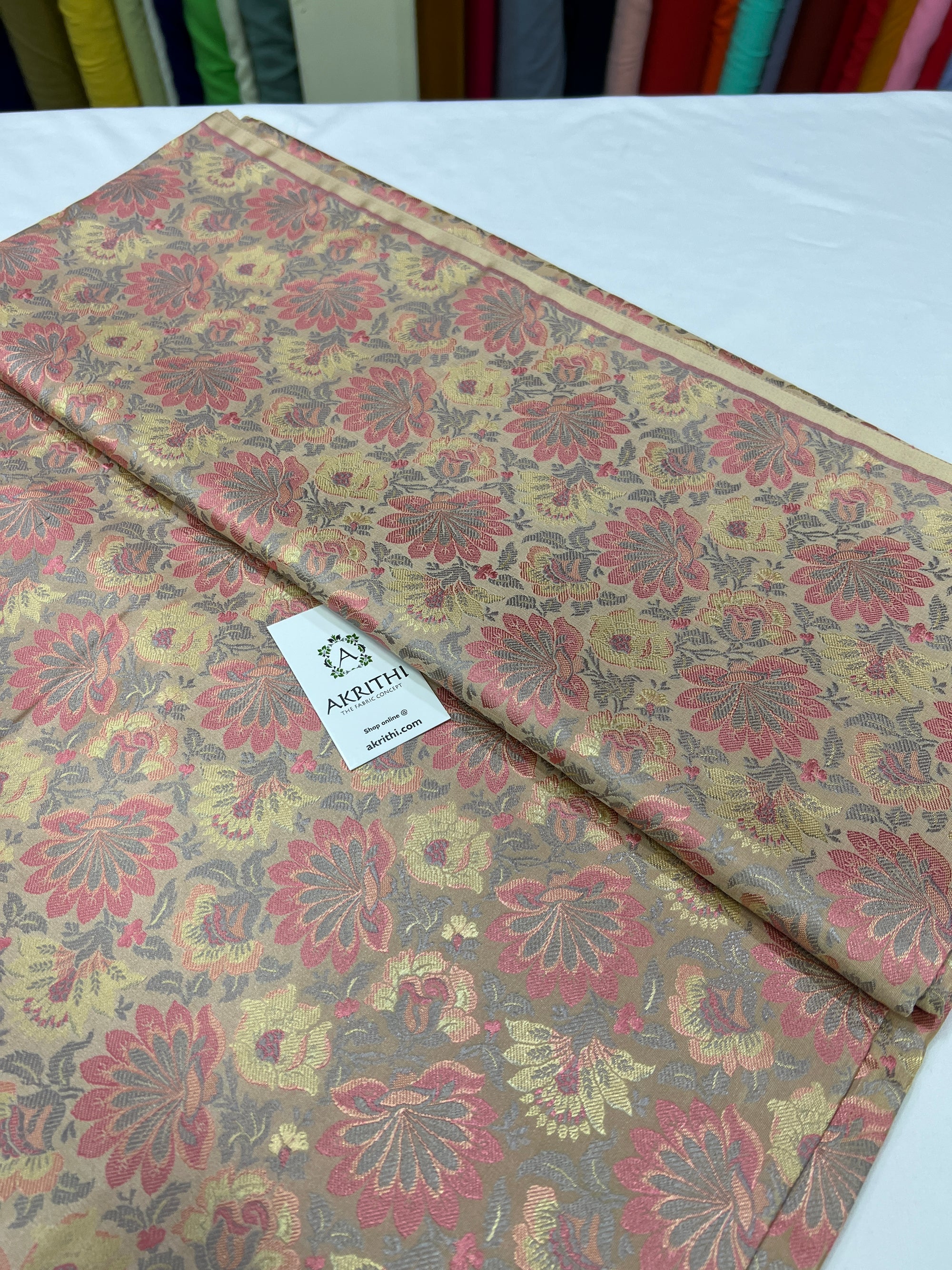 Handloom Banarasi brocade fabric