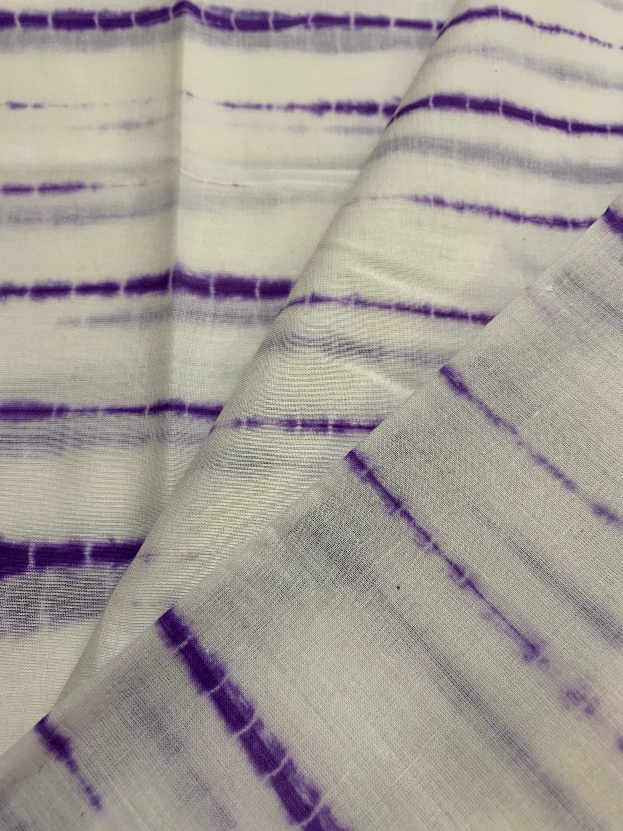 Tie and dye mul cotton fabric