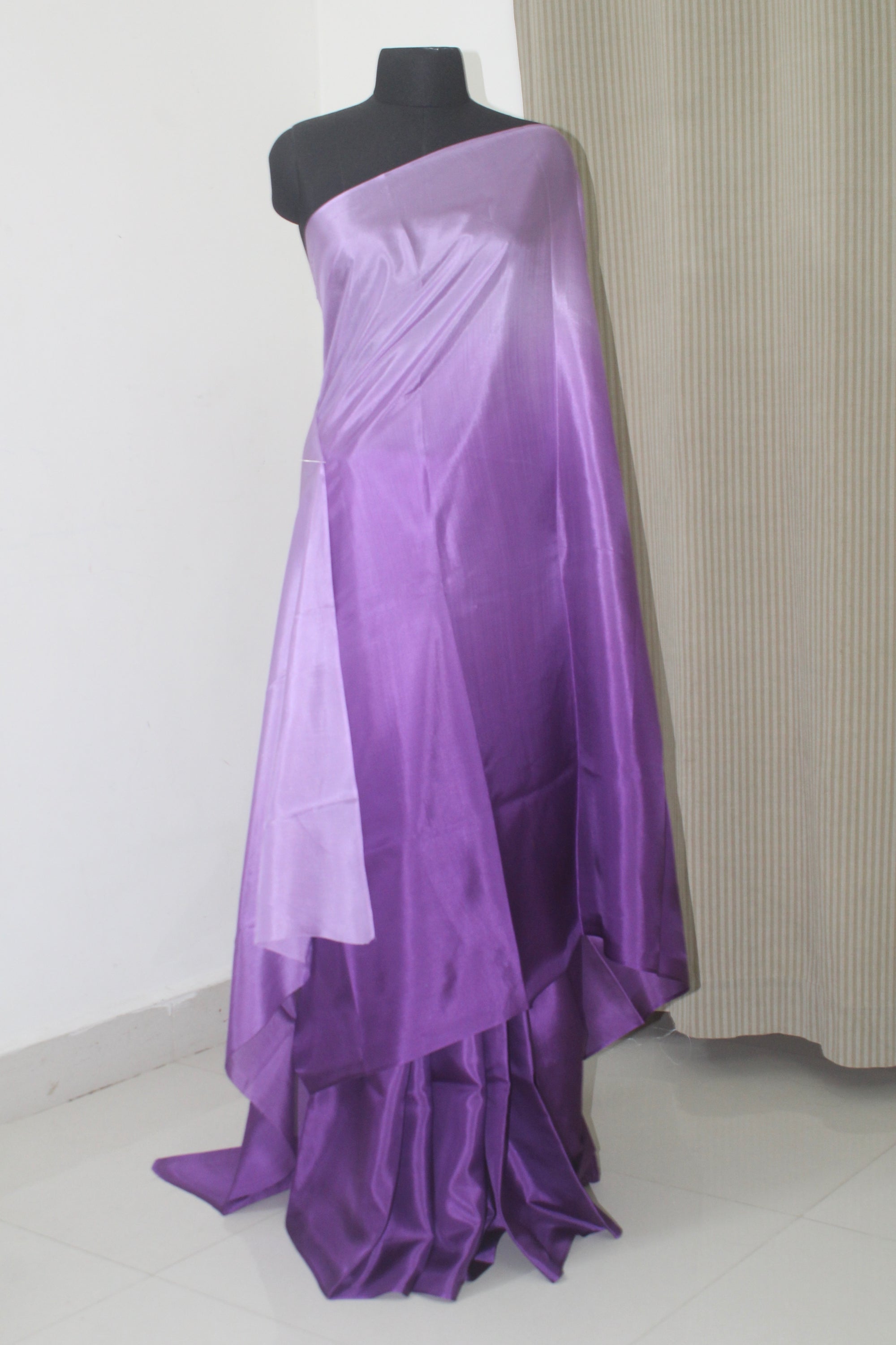 Shaded pure habutai silk saree