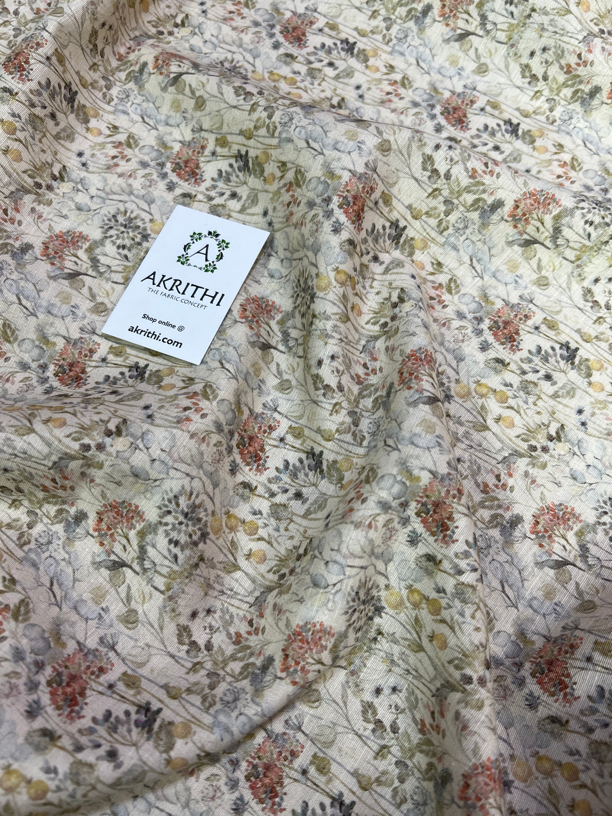 Digital Printed pure linen fabric