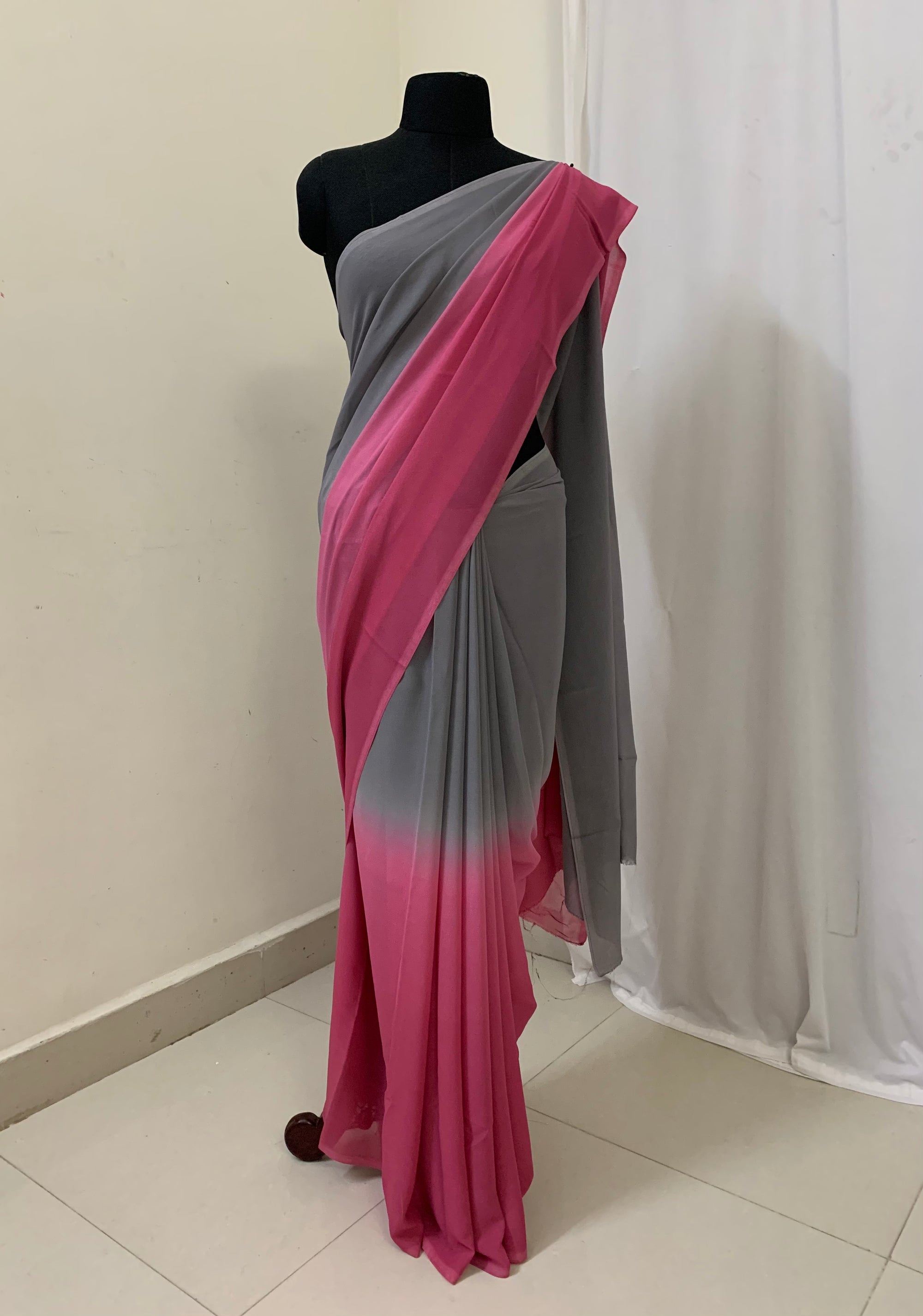 Shaded georgette saree