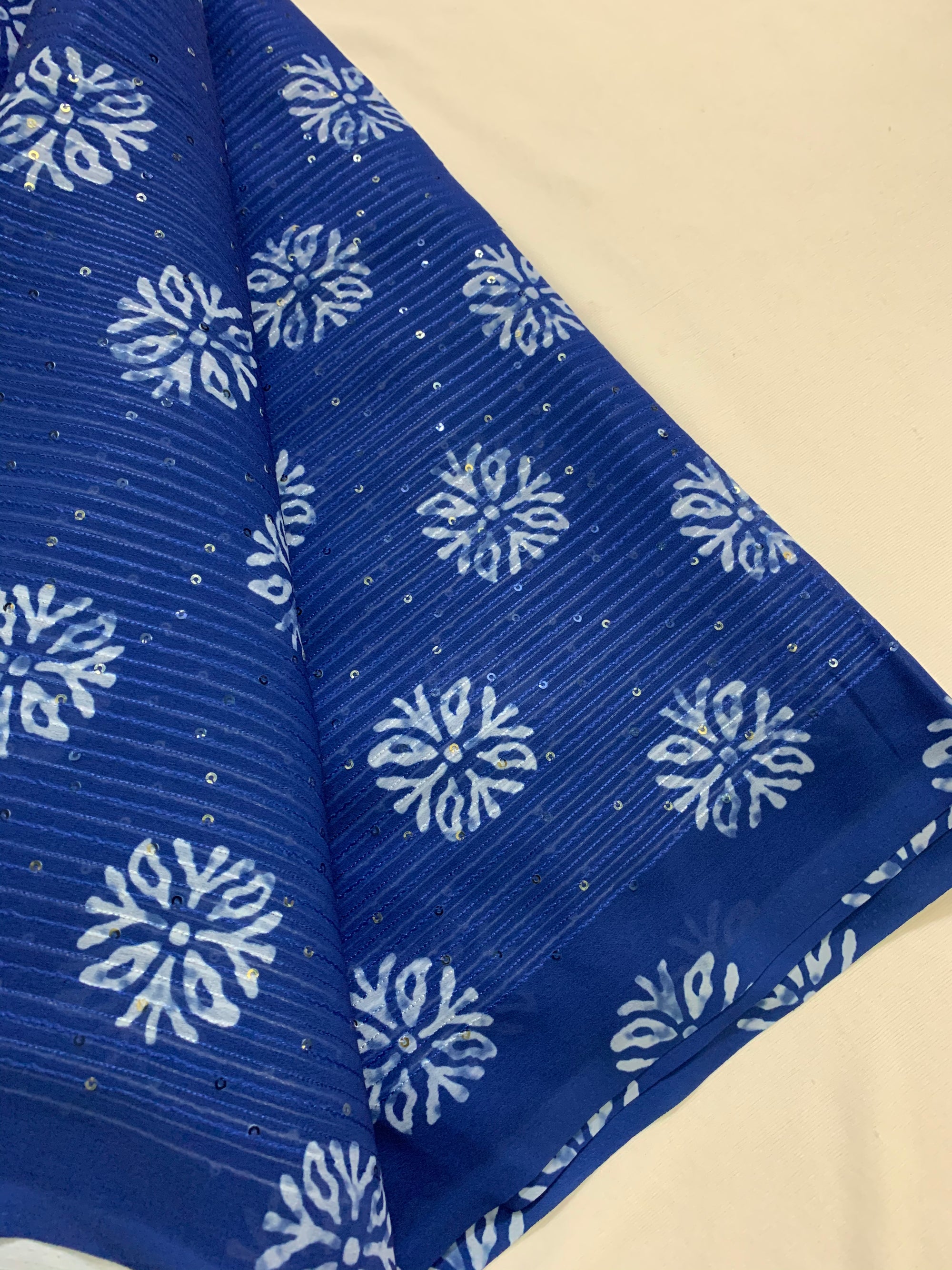 Embroidery on georgette saree