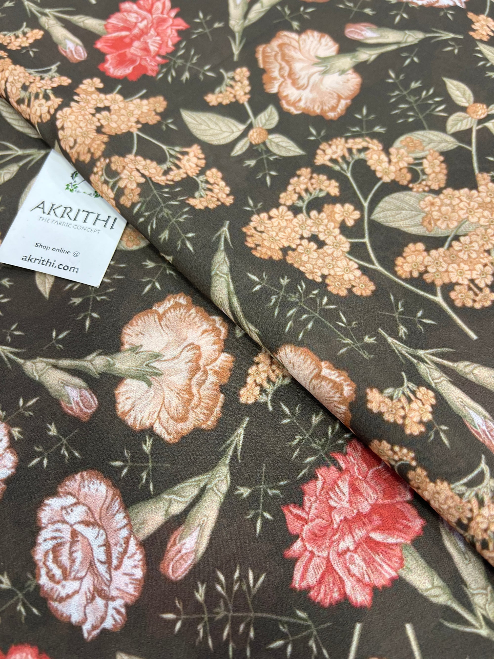 Digital printed georgette saree