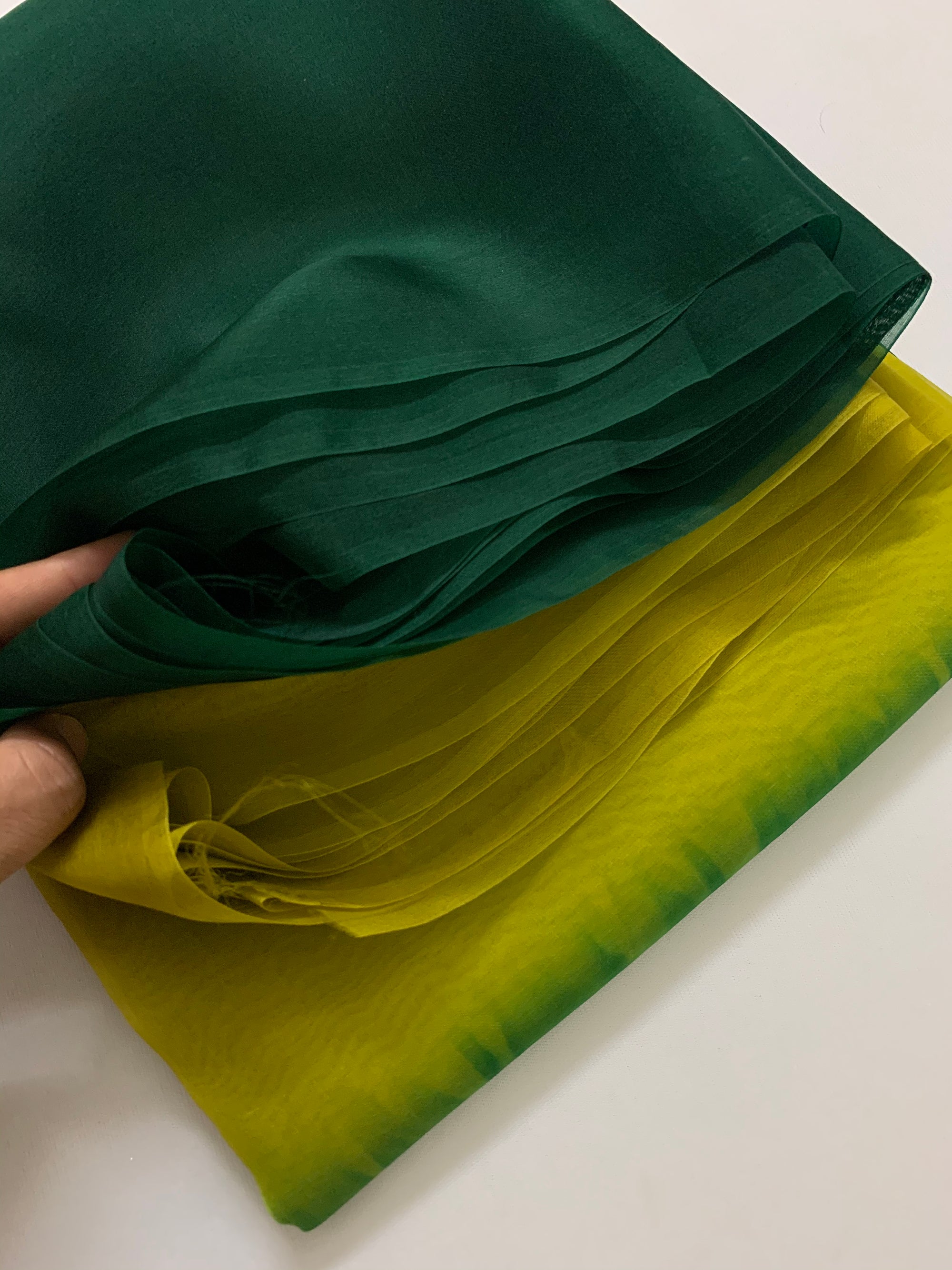 PURE SILK ORGANZA DOUBLE SHADED SAREE