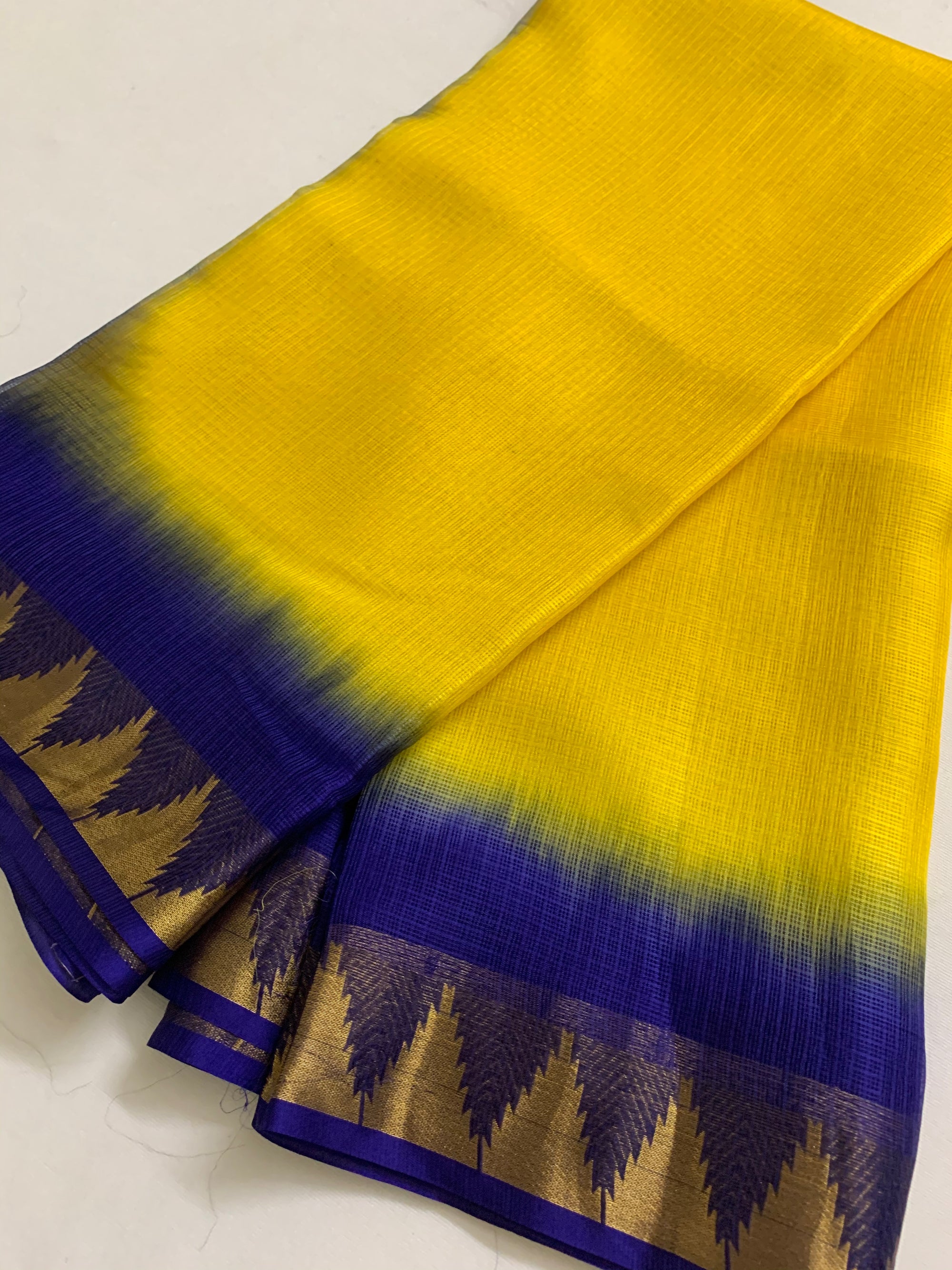 Pure kota silk saree with temple border