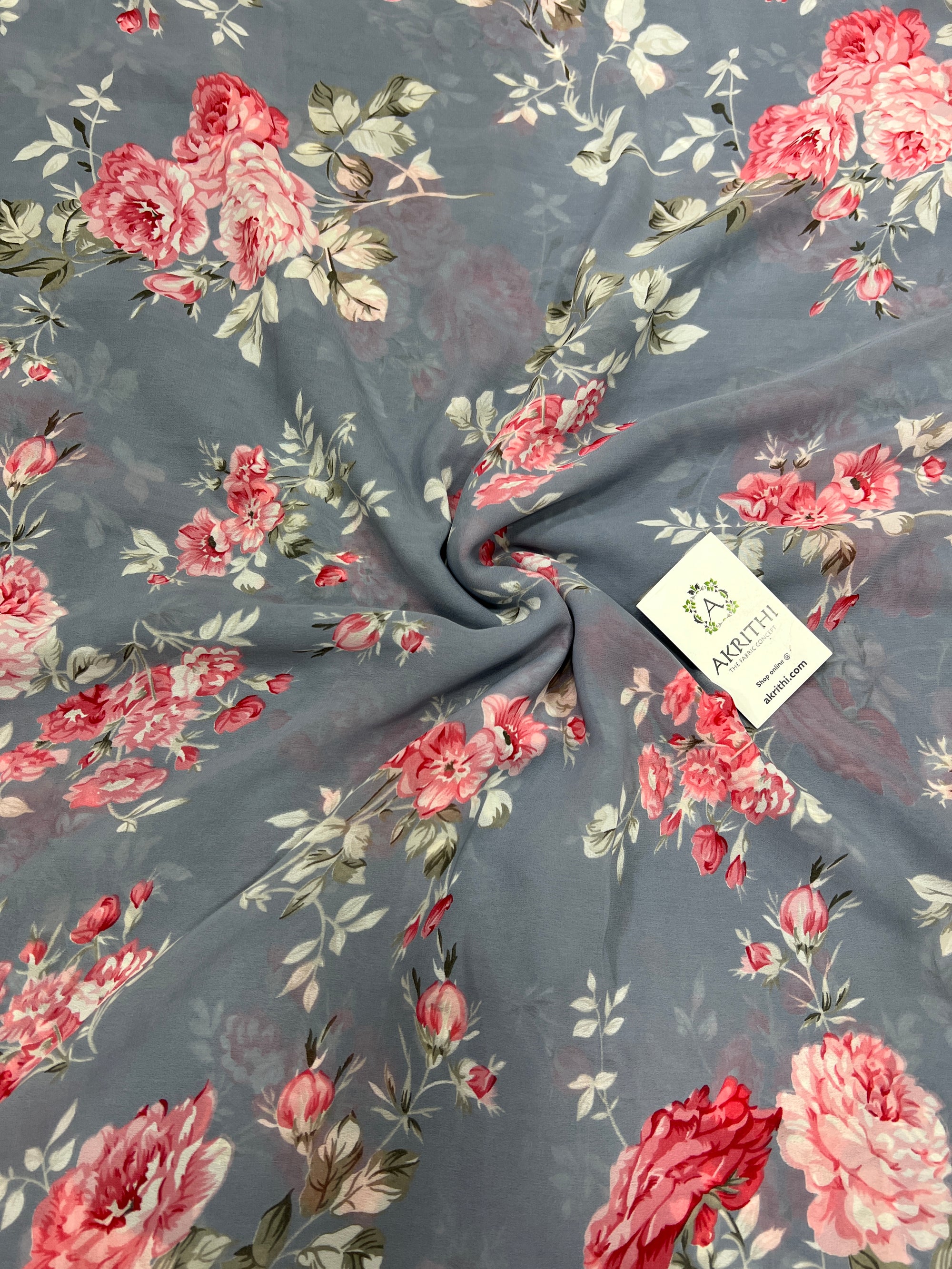 Floral printed georgette fabric