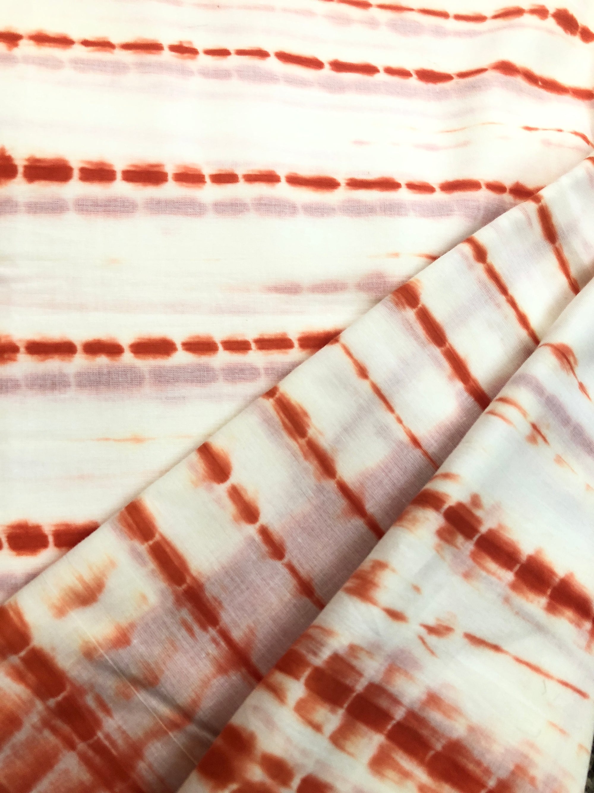 Tie and dye mul cotton fabric