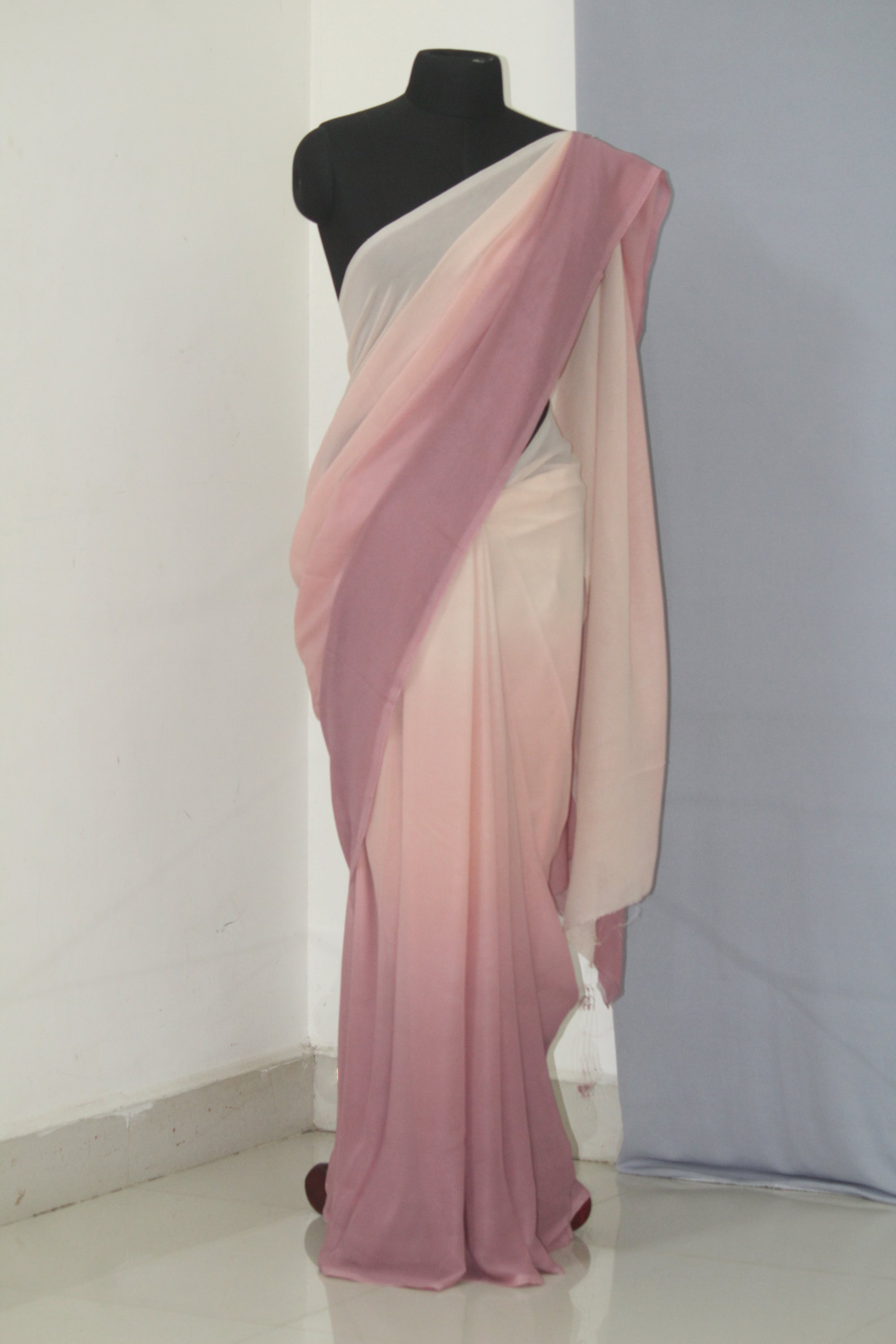Shaded georgette saree