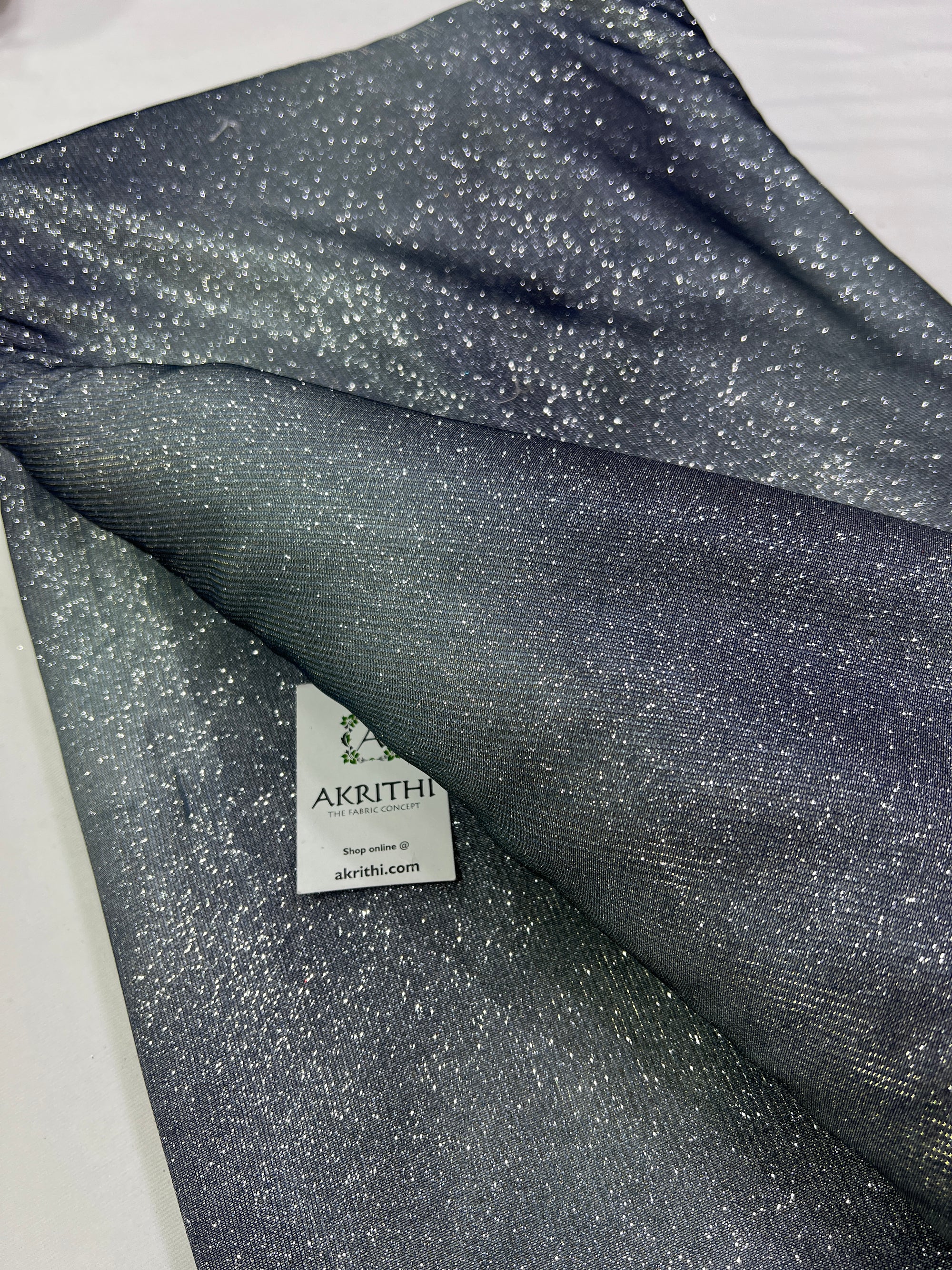 Cross Shaded imported Lycra fabric with glitter