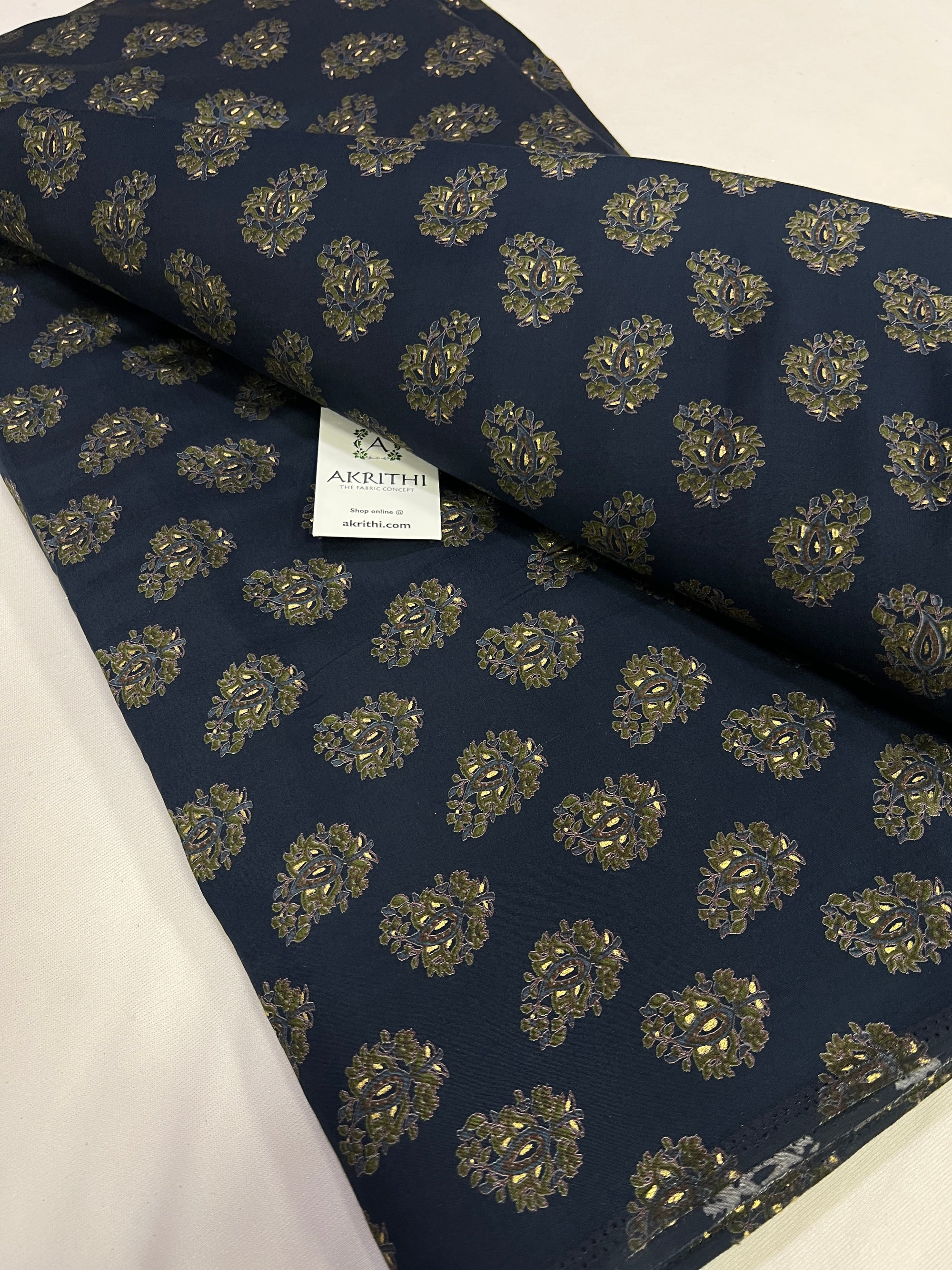 Digital printed silk fabric