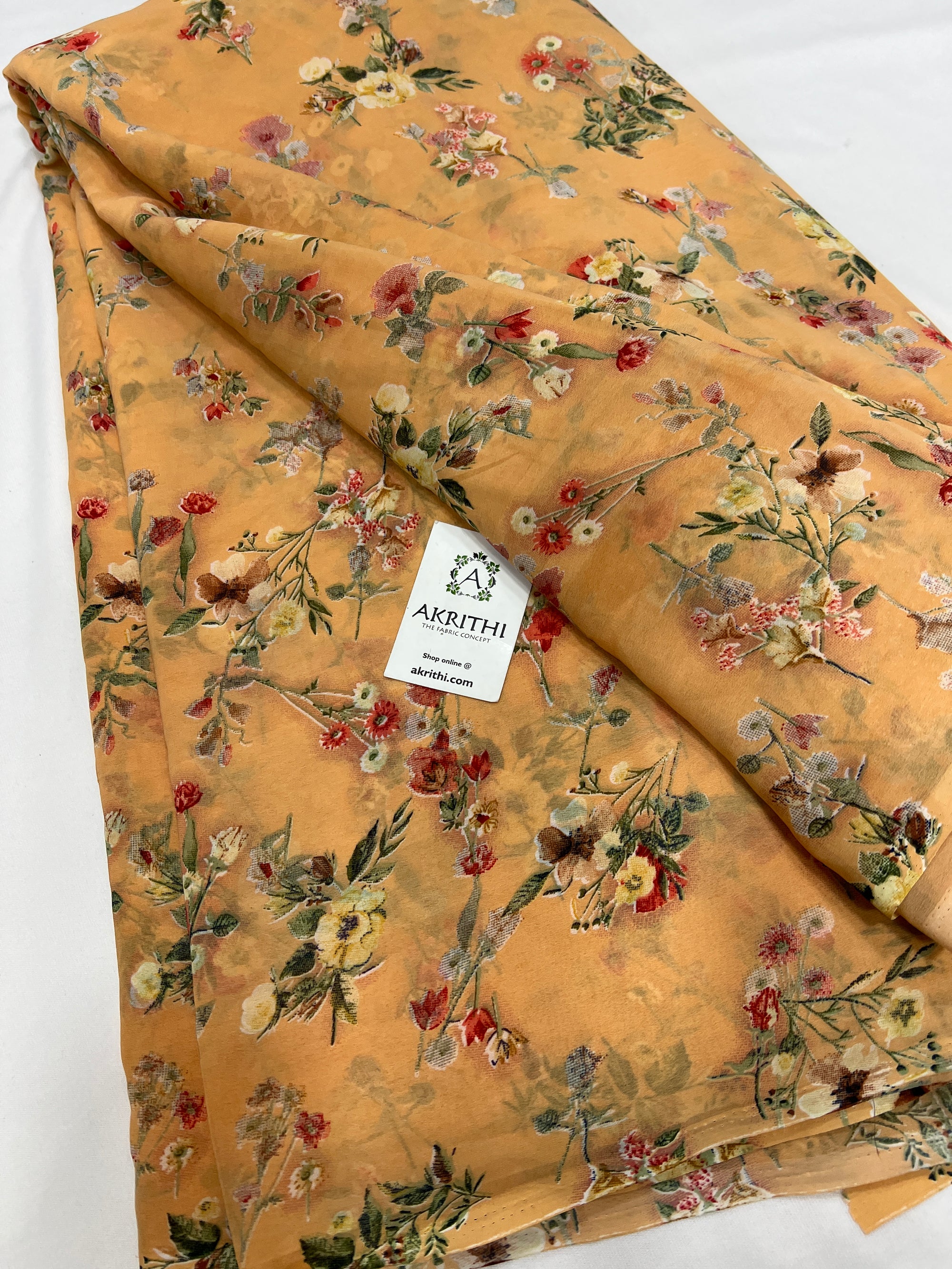 Floral printed georgette fabric