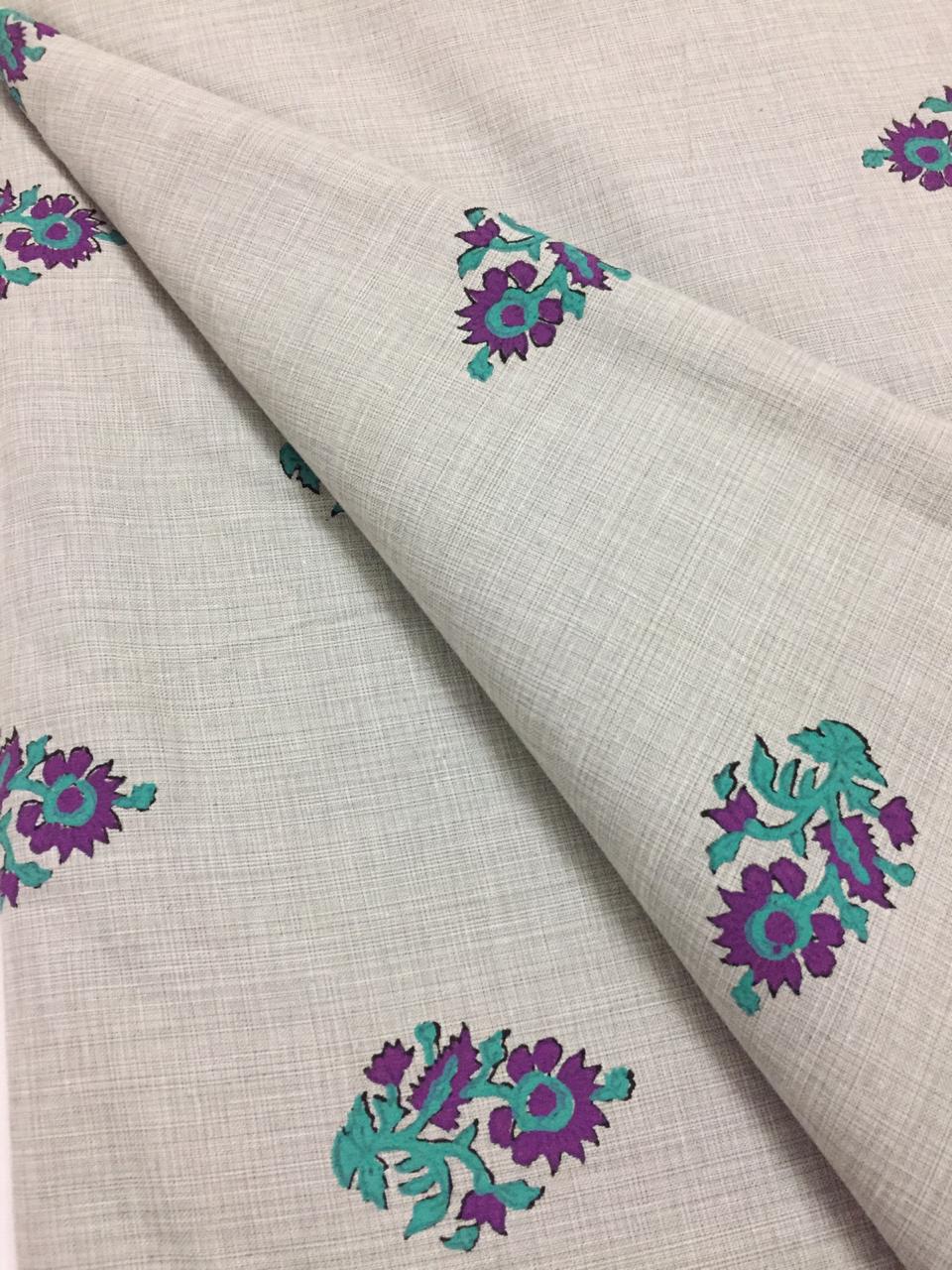 Block Printed cotton fabric