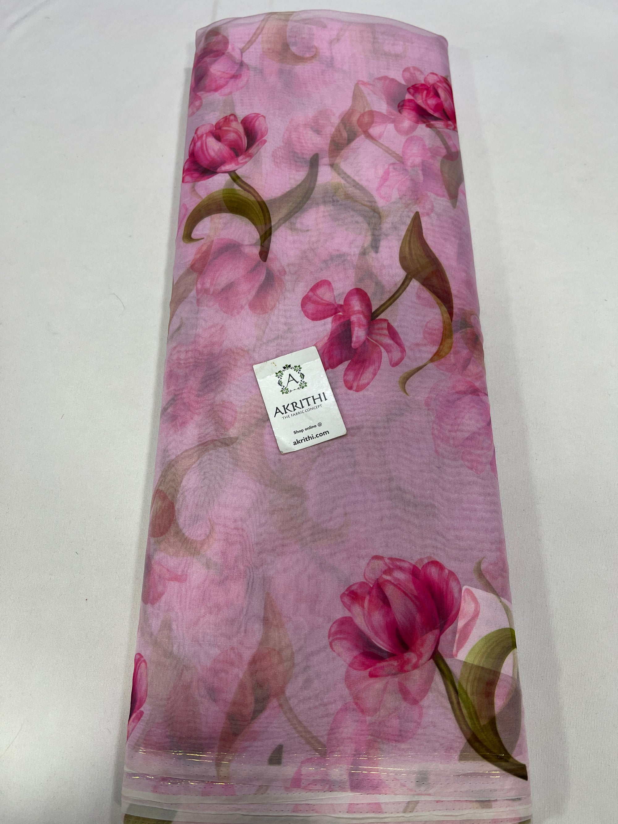 Digital floral Printed organza fabric
