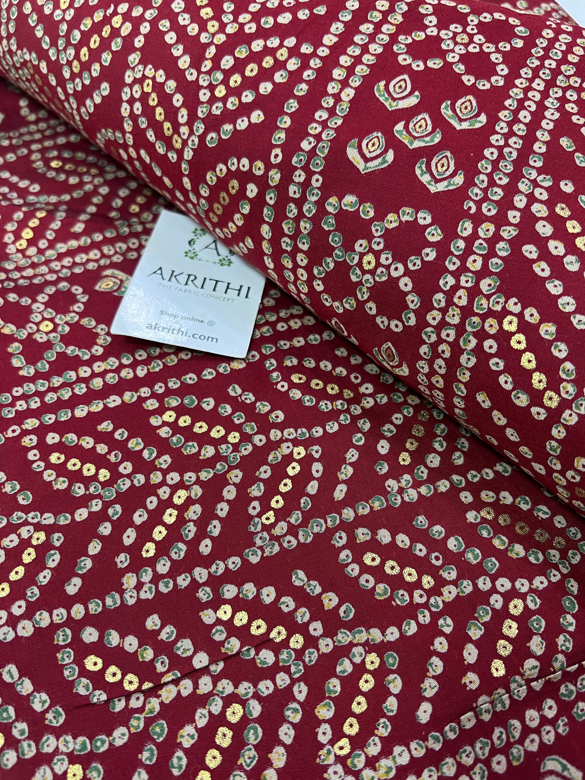 Digital printed silk fabric with foil