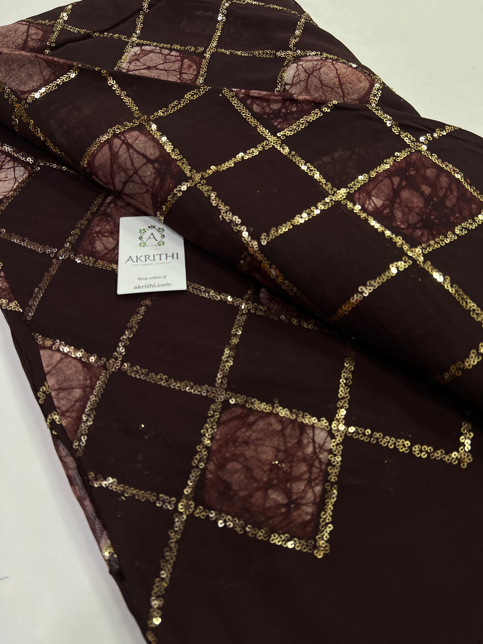 Embroidery on georgette fabric