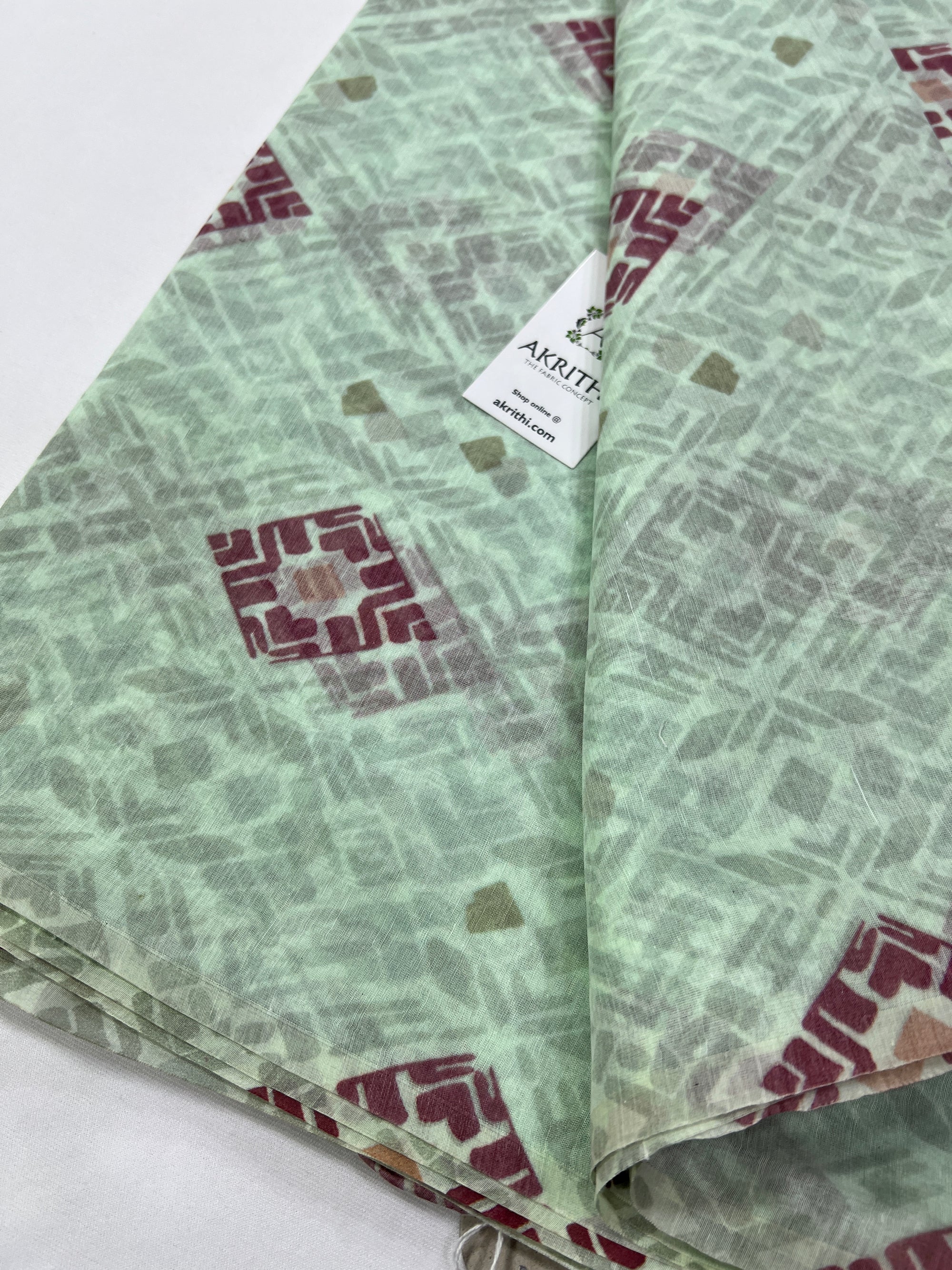 Floral Printed Pure silk cotton fabric