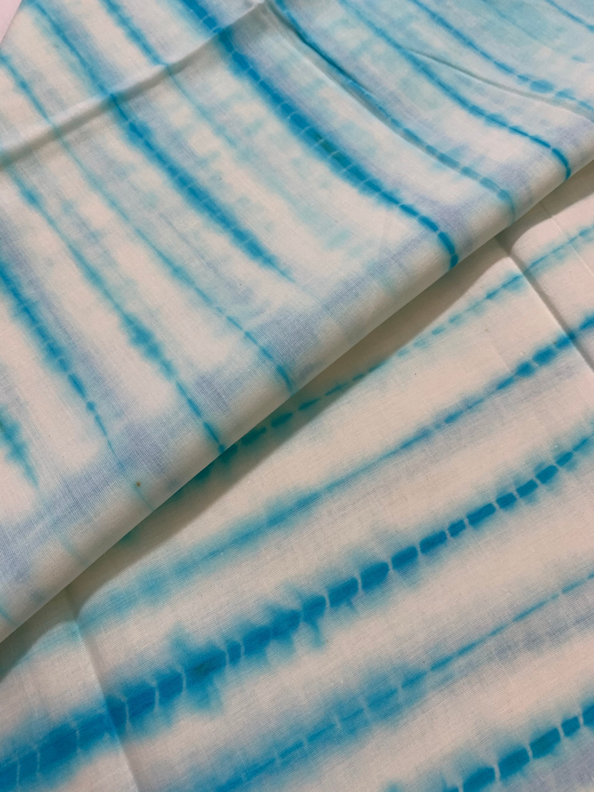 Tie and dye mul cotton fabric