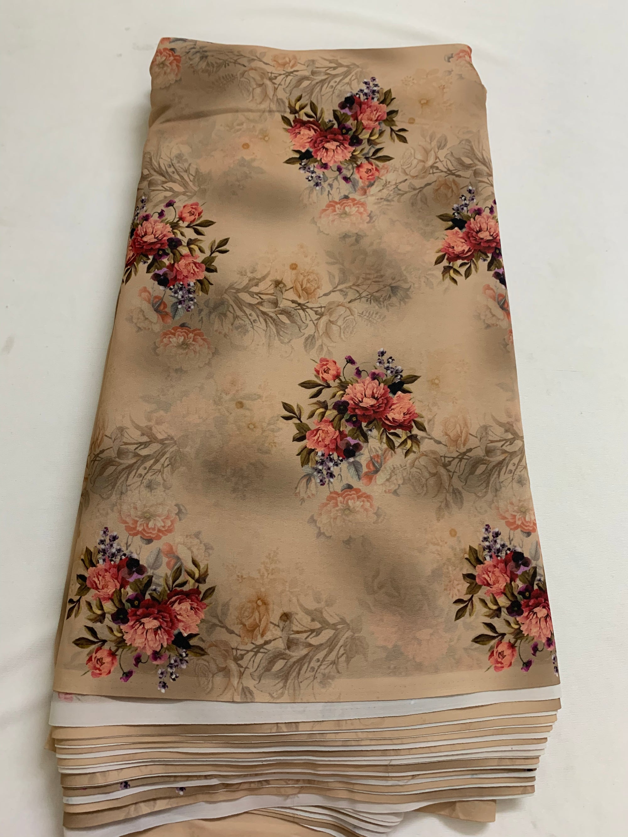 Digital floral Printed georgette fabric