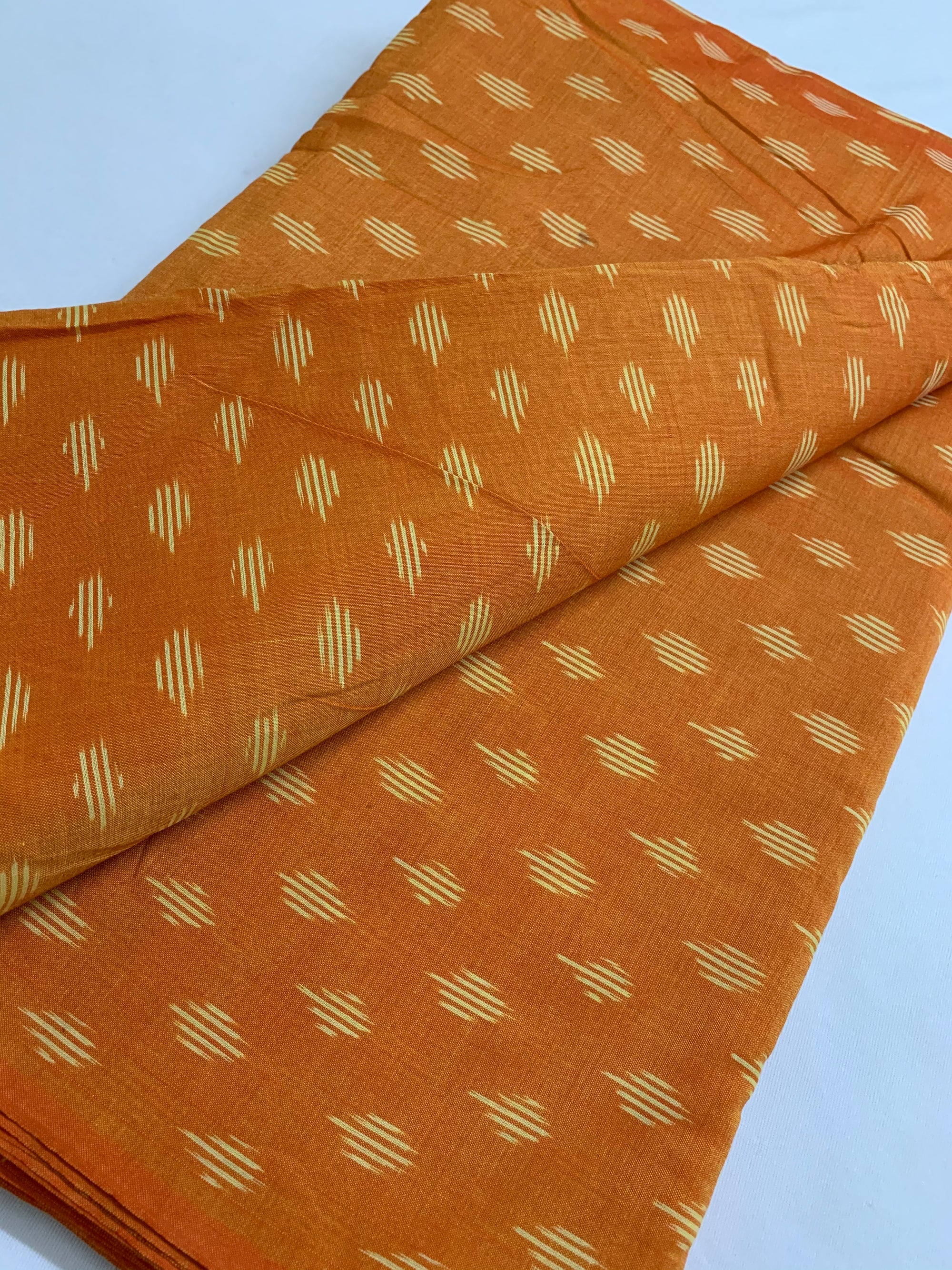Ikat mercerised cotton fabric