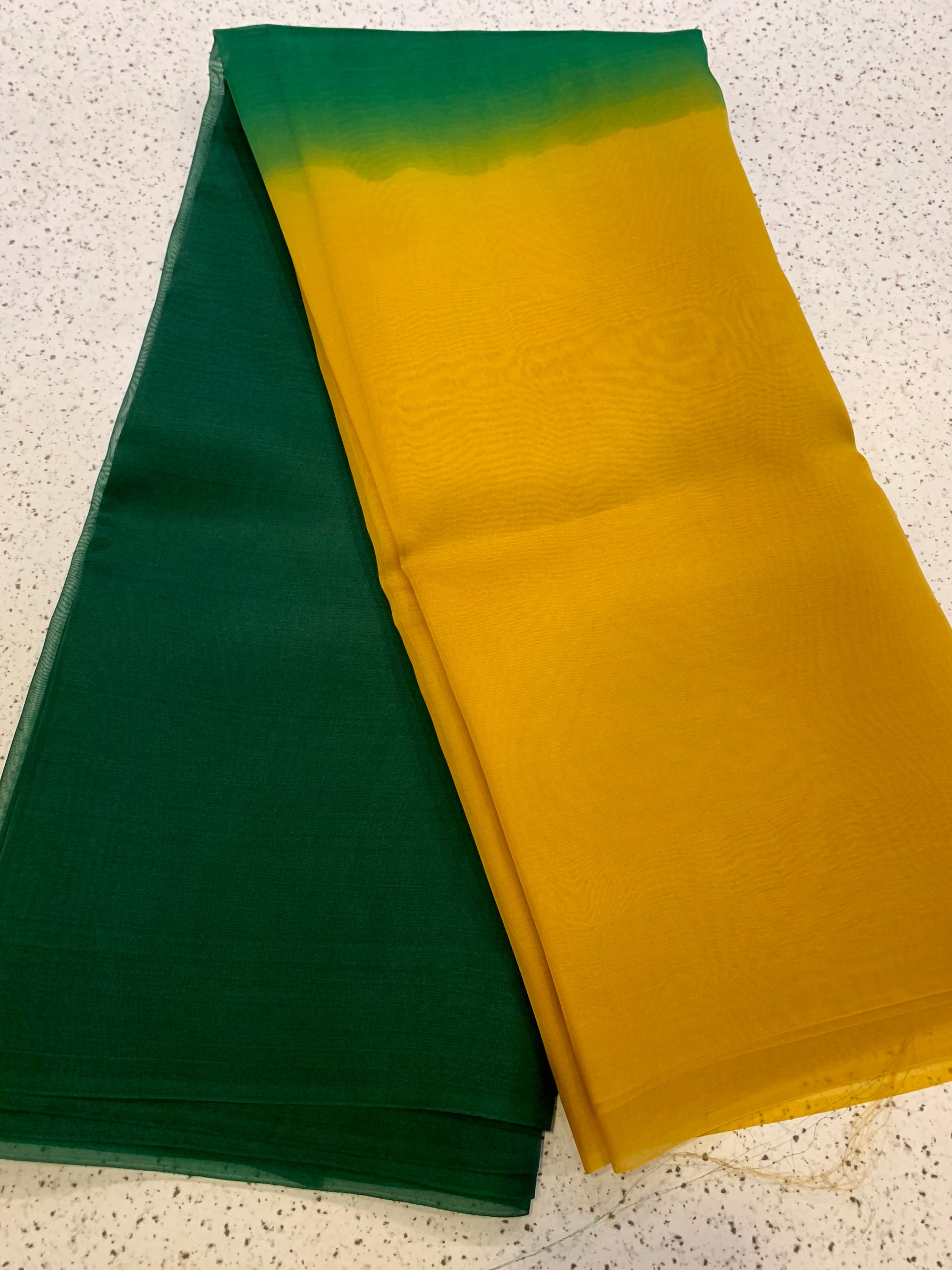 PURE SILK ORGANZA DOUBLE SHADED SAREE