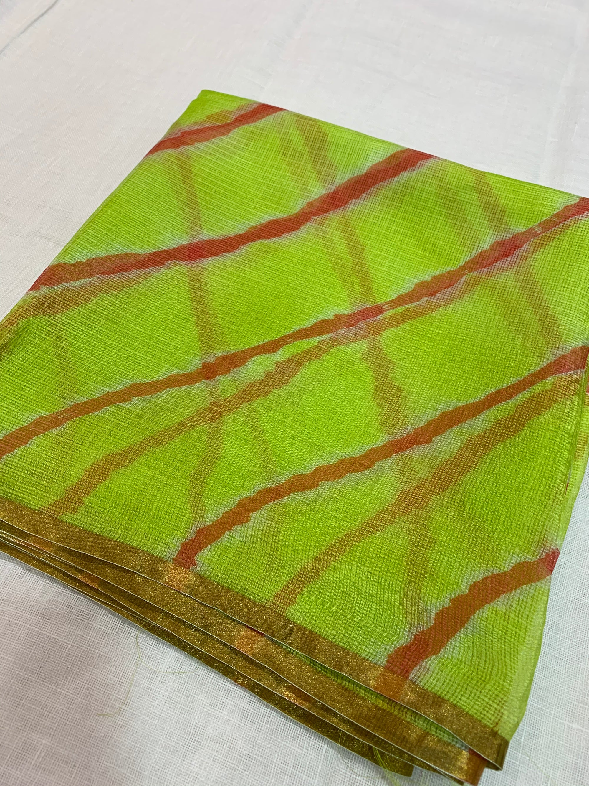 Pure silk Kota tie and dye kurta fabric