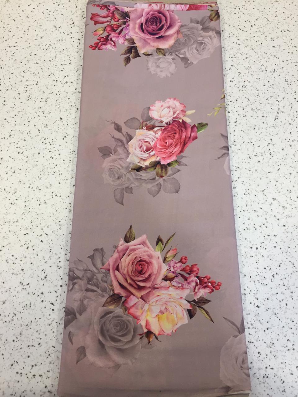 Floral printed crepe fabric