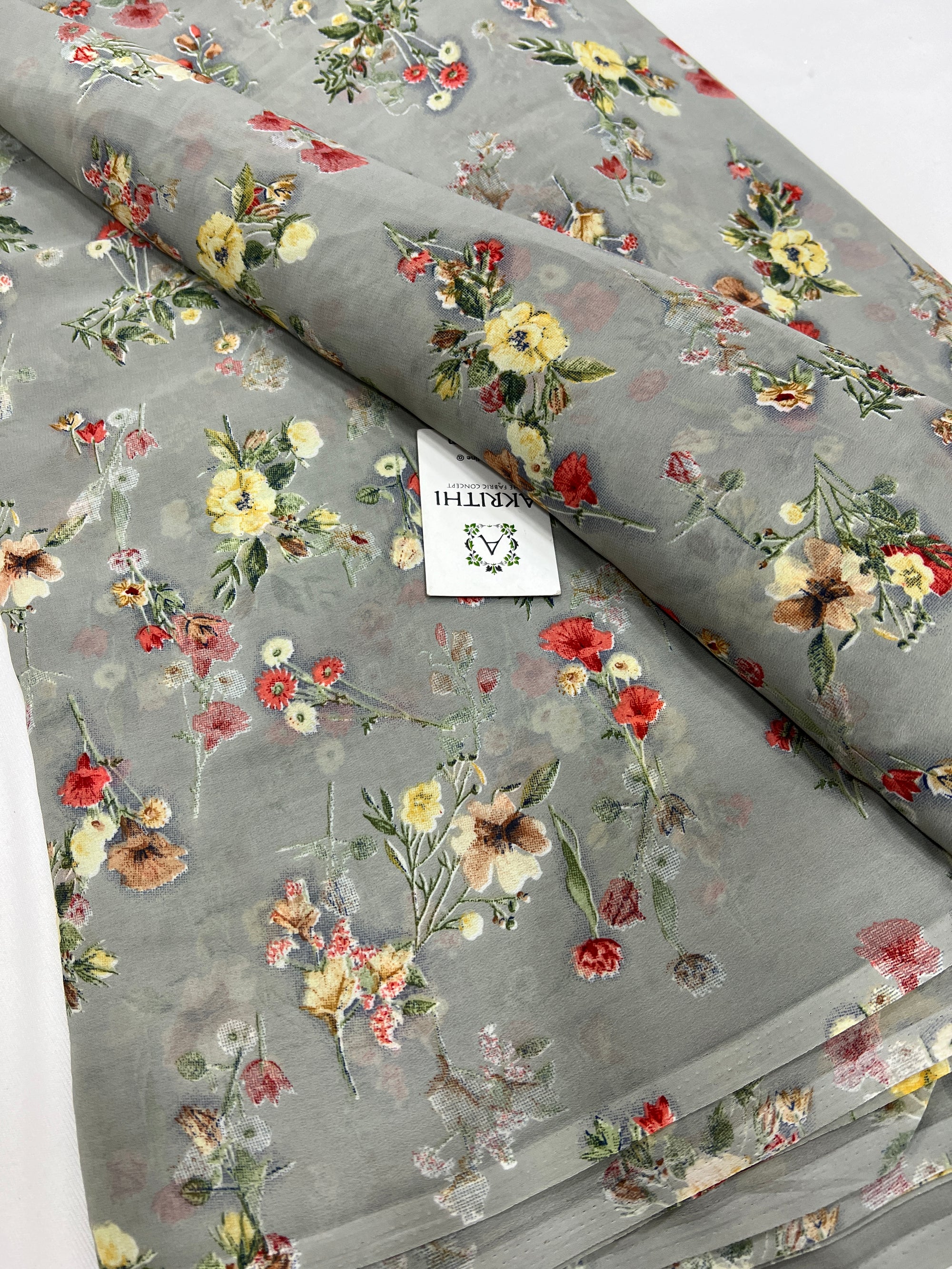 Floral printed georgette fabric