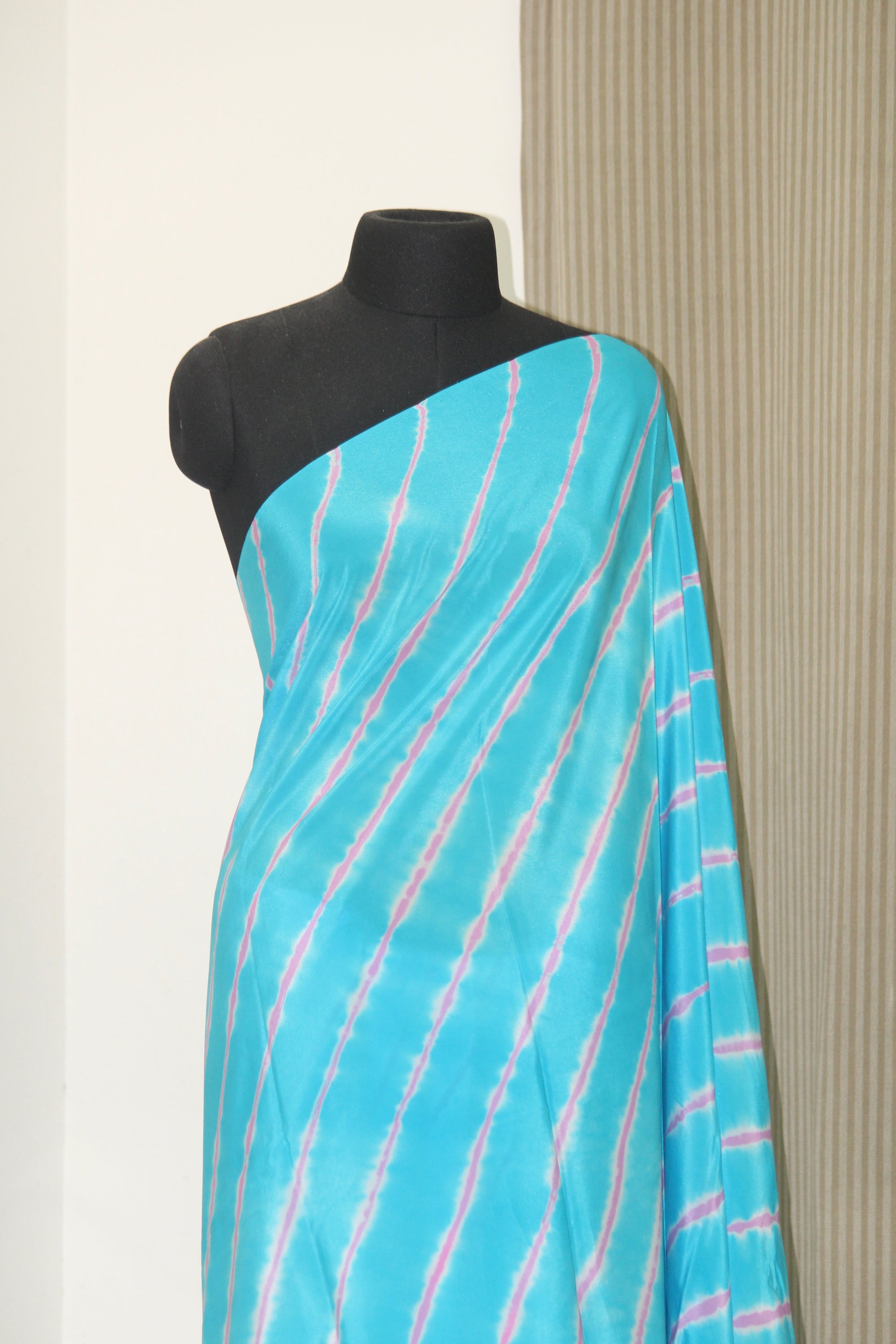 Leheriya pure silk crepe saree