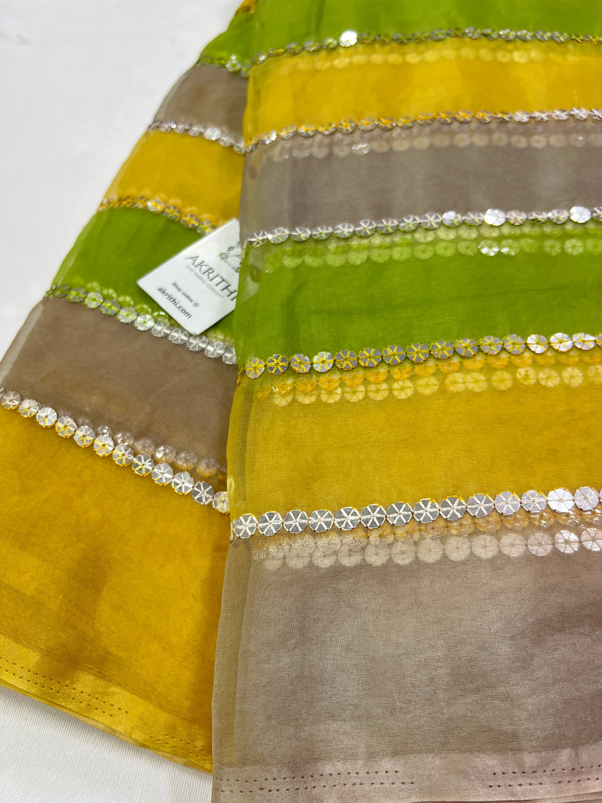 Embroidery on Organza fabric